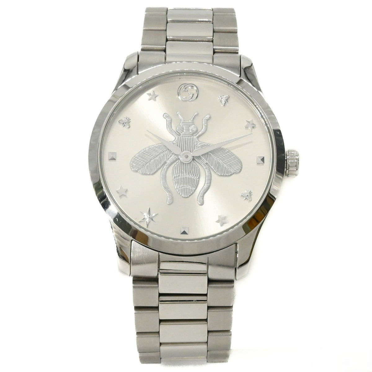 Gucci G-Timeless Bee 126.4 Silber Zifferblatt 38 mm Uhr