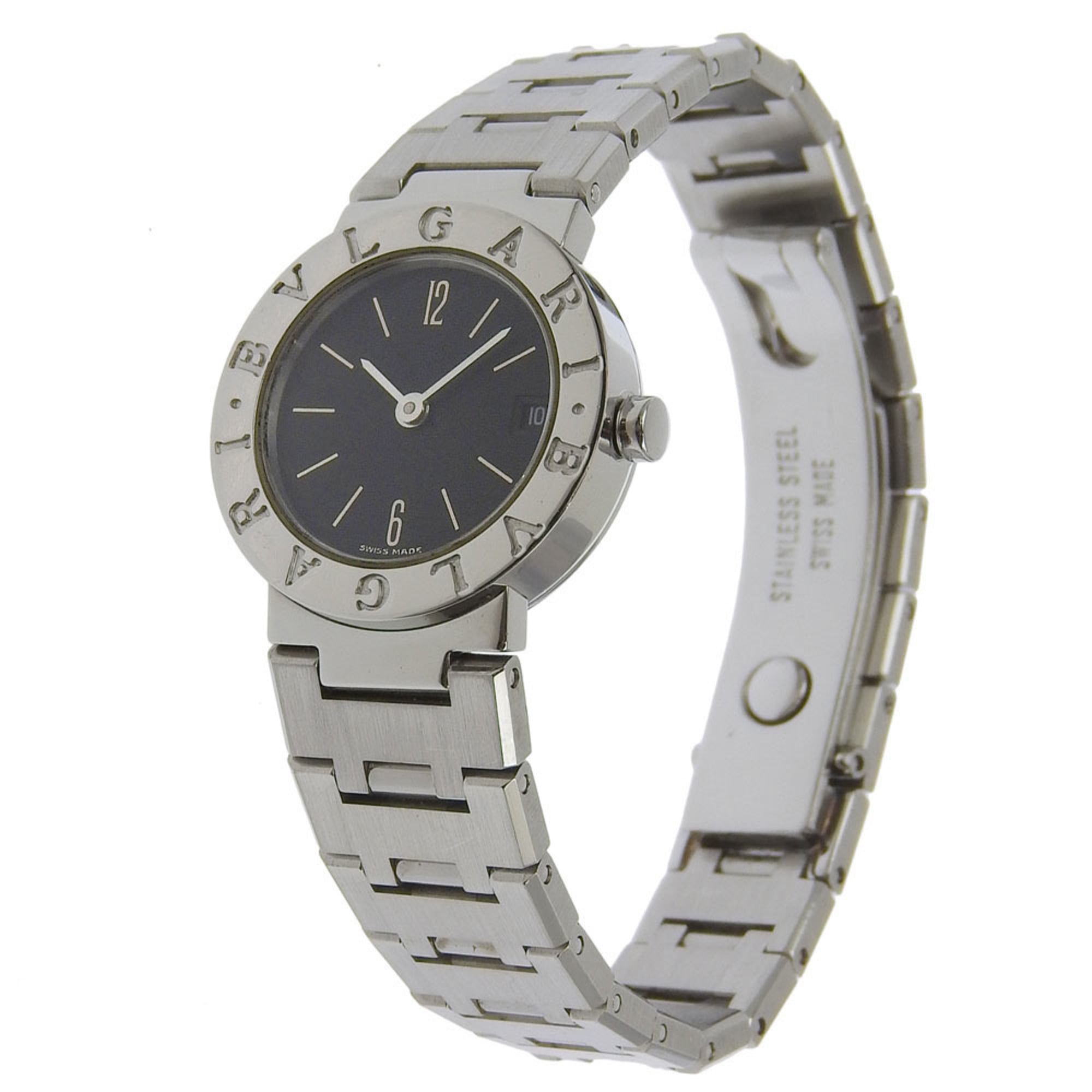 BVLGARI Bvlgari Watch BB23SS Stainless Steel Quartz Analog Display Black Dial Women's I220724028
