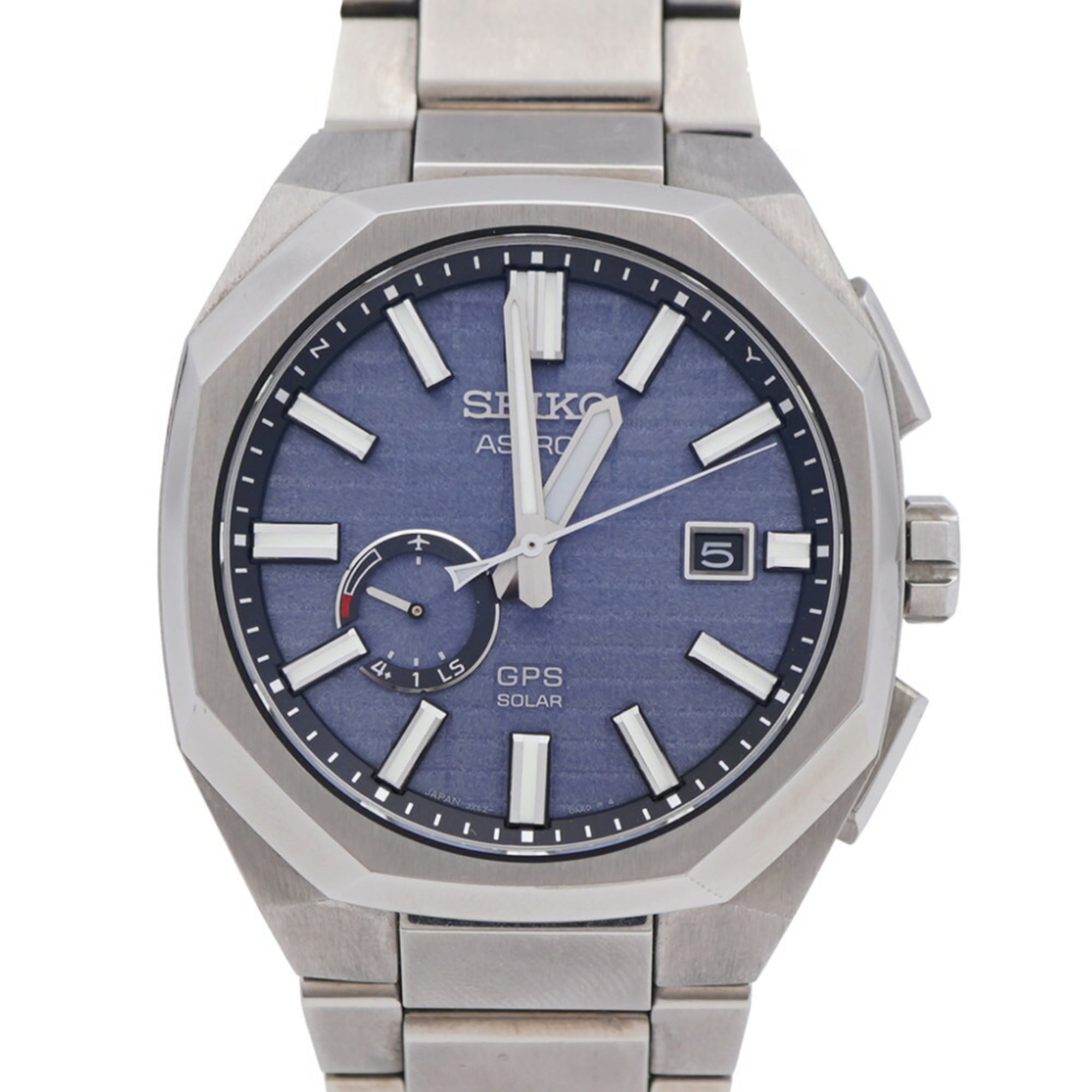 Seiko Astron Nexter SBXD013 / 3X62-0AA0 Radio-Controlled Solar GPS Watch, Titanium, Navy Blue, 1578SEIKO Men's
