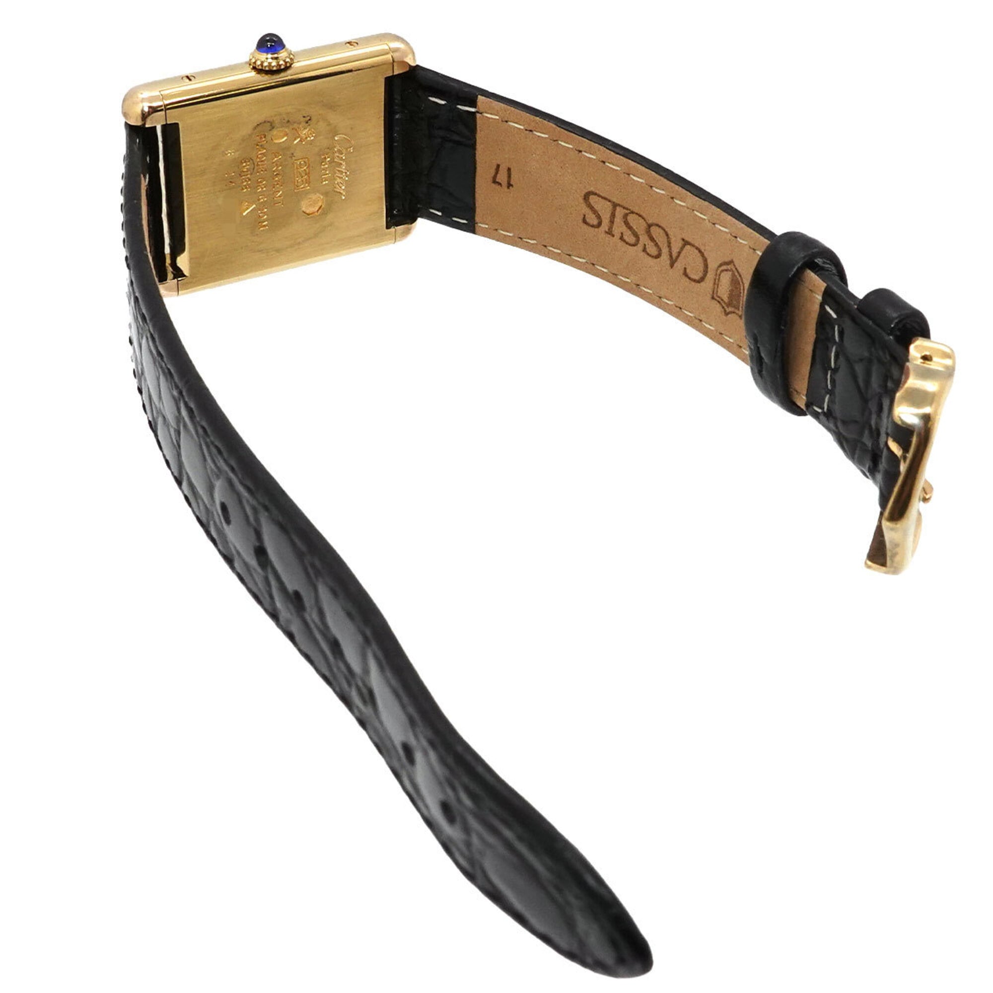 Cartier Must Tank Vermeil Trinity dameshorloge, 3 kleuren, SV925, horloge met handmatige opwinding