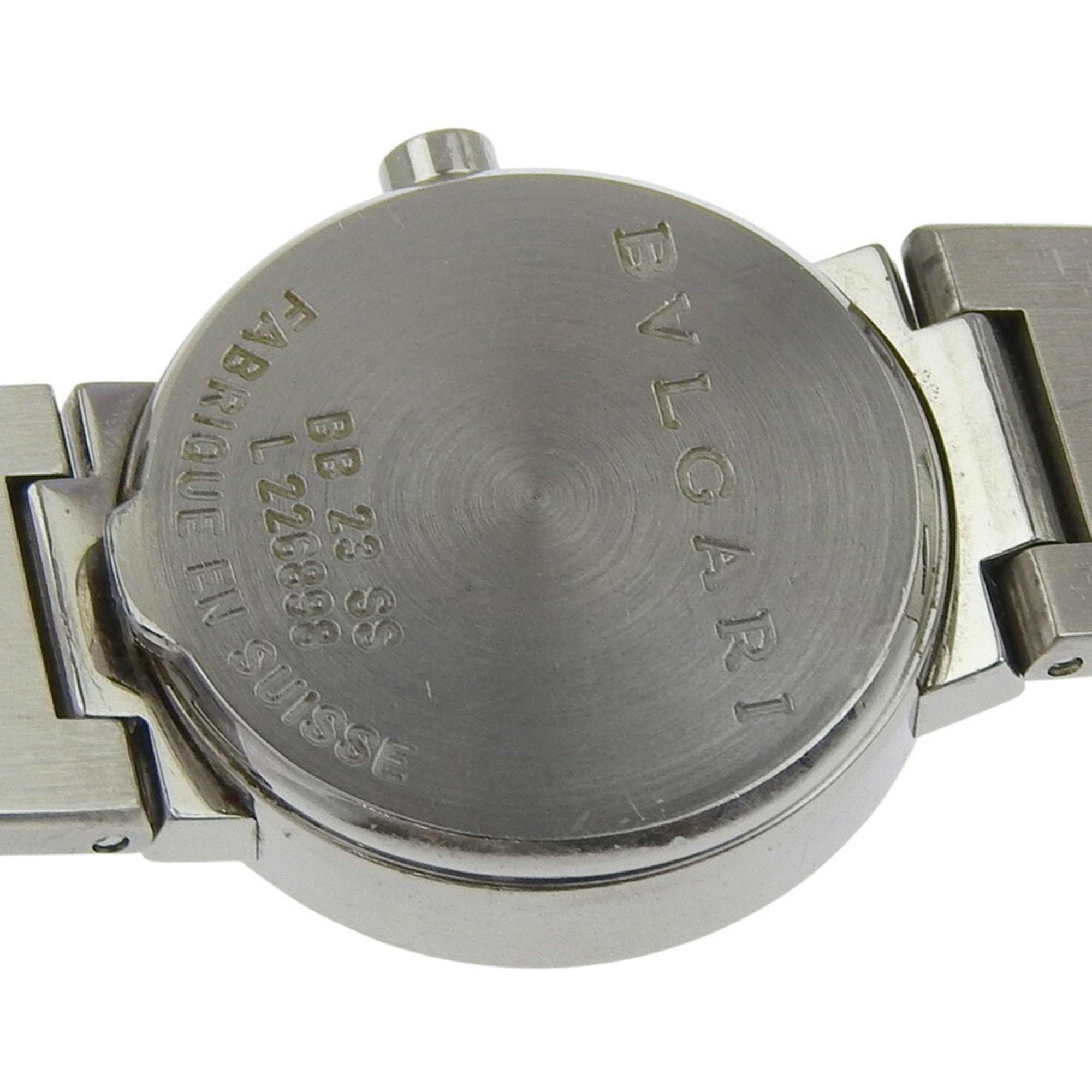 BVLGARI Bzero1-horloge, BZero1 BB23SS, roestvrij staal, quartz uurwerk, analoge wijzerplaat, zwarte wijzerplaat, dameshorloge