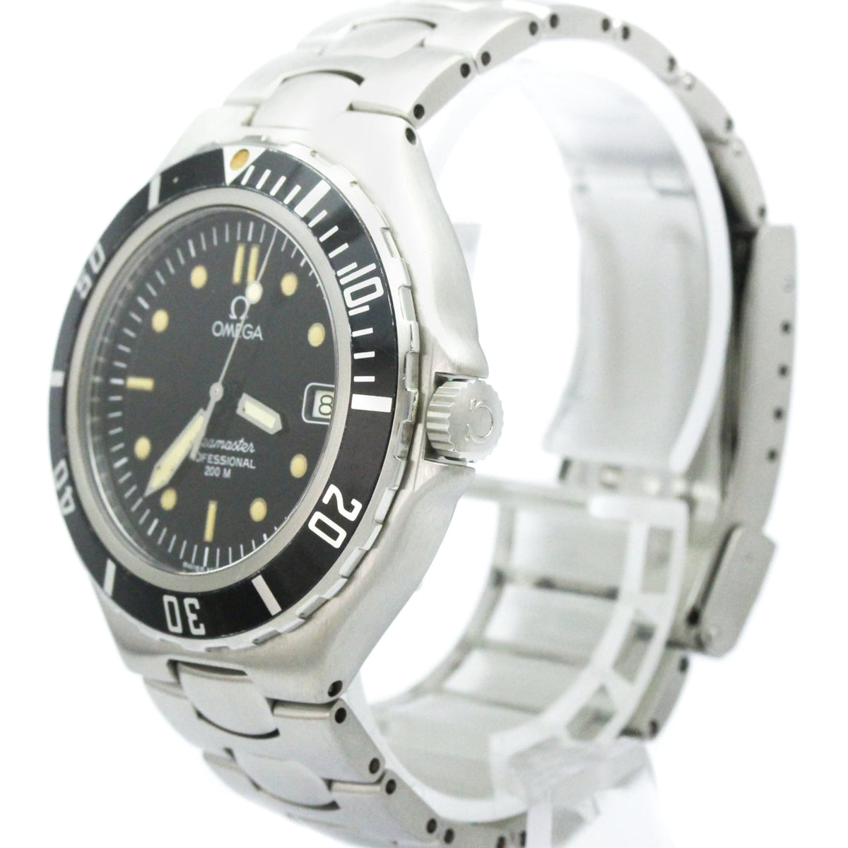 Omega Seamaster 396.1052 horloge met zwarte wijzerplaat, 36 mm
