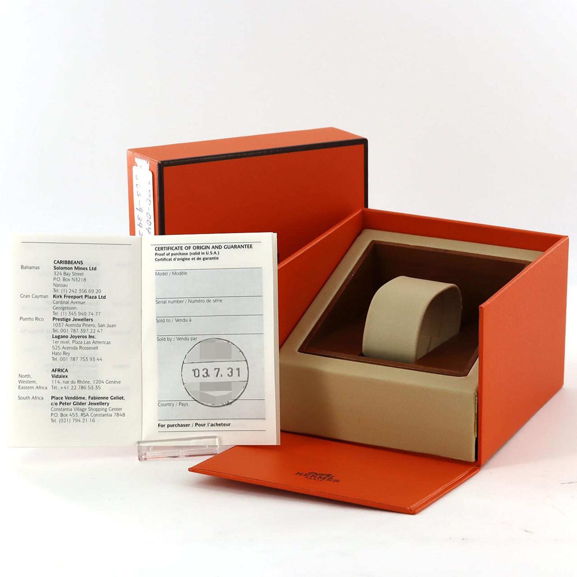 Hermes Clipper CL4.210 SS Quartz Watch