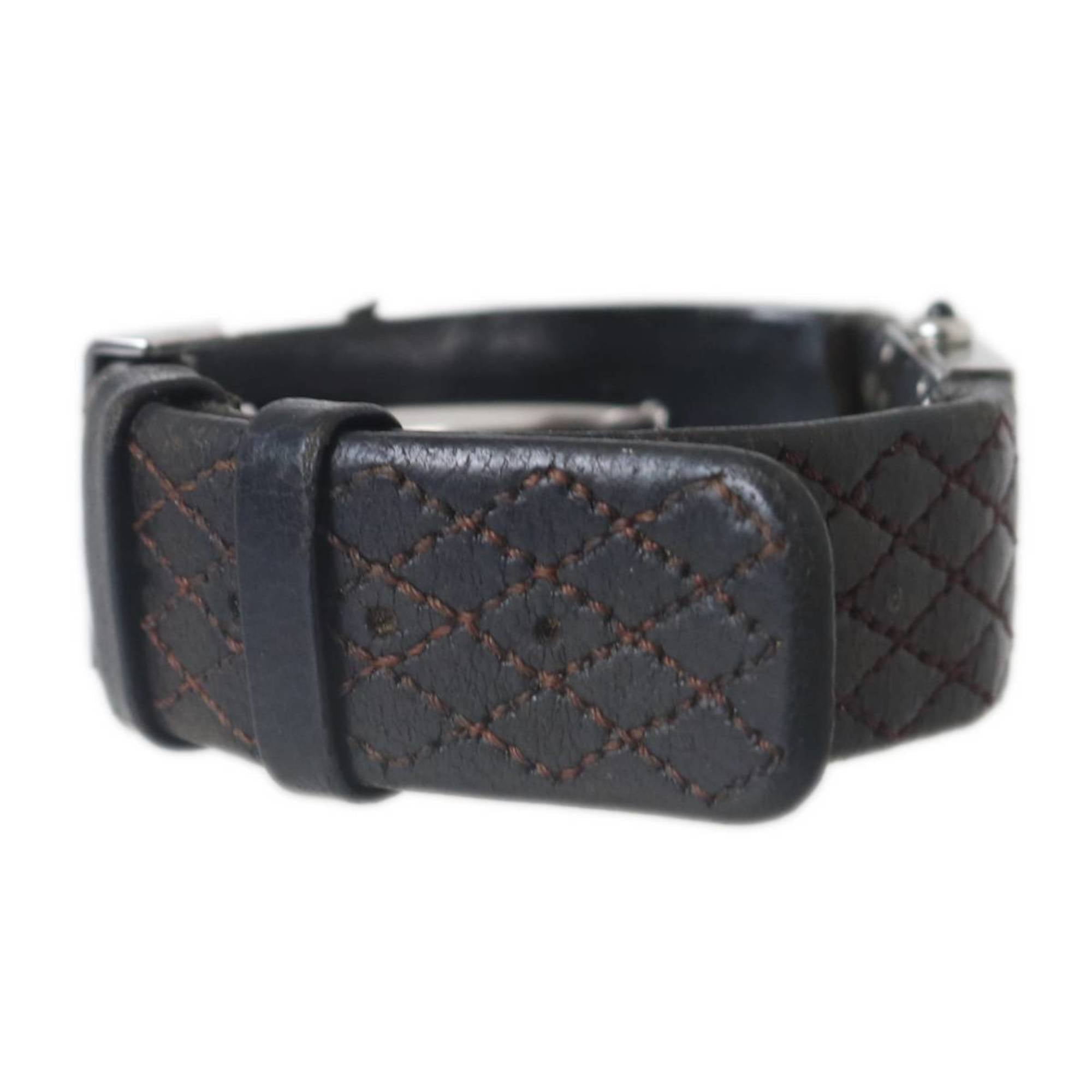 CHANEL Ashier DamenQuarz Matelassé Silber x Schwarz ES