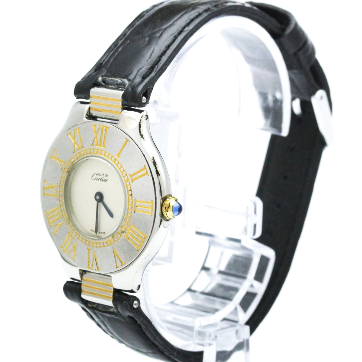 Cartier Must W1005221 horloge met zilveren wijzerplaat, 31 mm