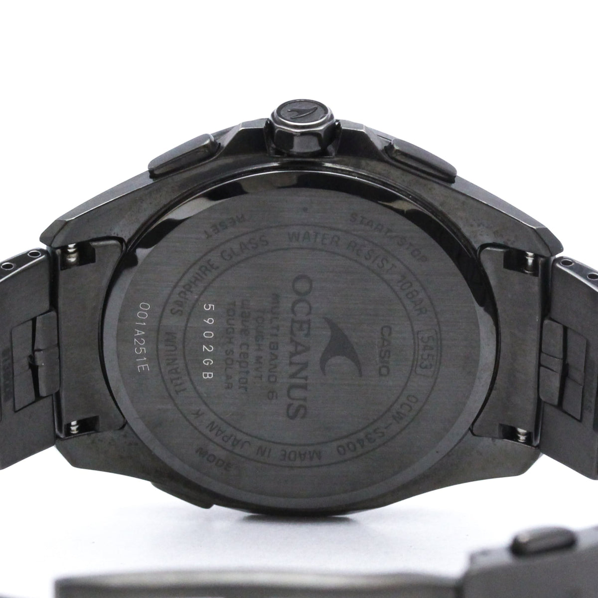 Casio Oceanus OCW-S3400B-1AJF horloge met zwarte wijzerplaat, 43 mm