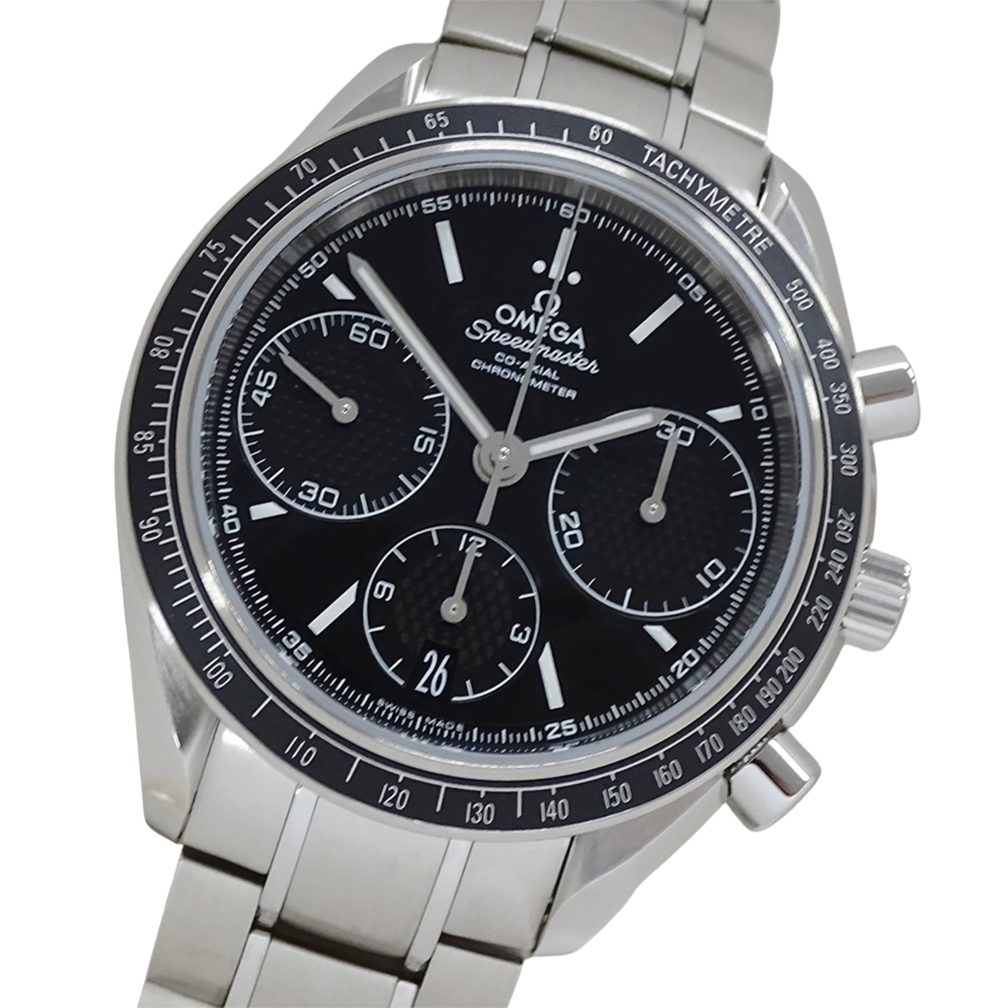 Omega Speedmaster Racing 326.30.40.50.01.001 Men's Watch, Brand Name, Co-Axial Chronograph, Automatic Movement, Stainless Steel (SS), Silver & Black.