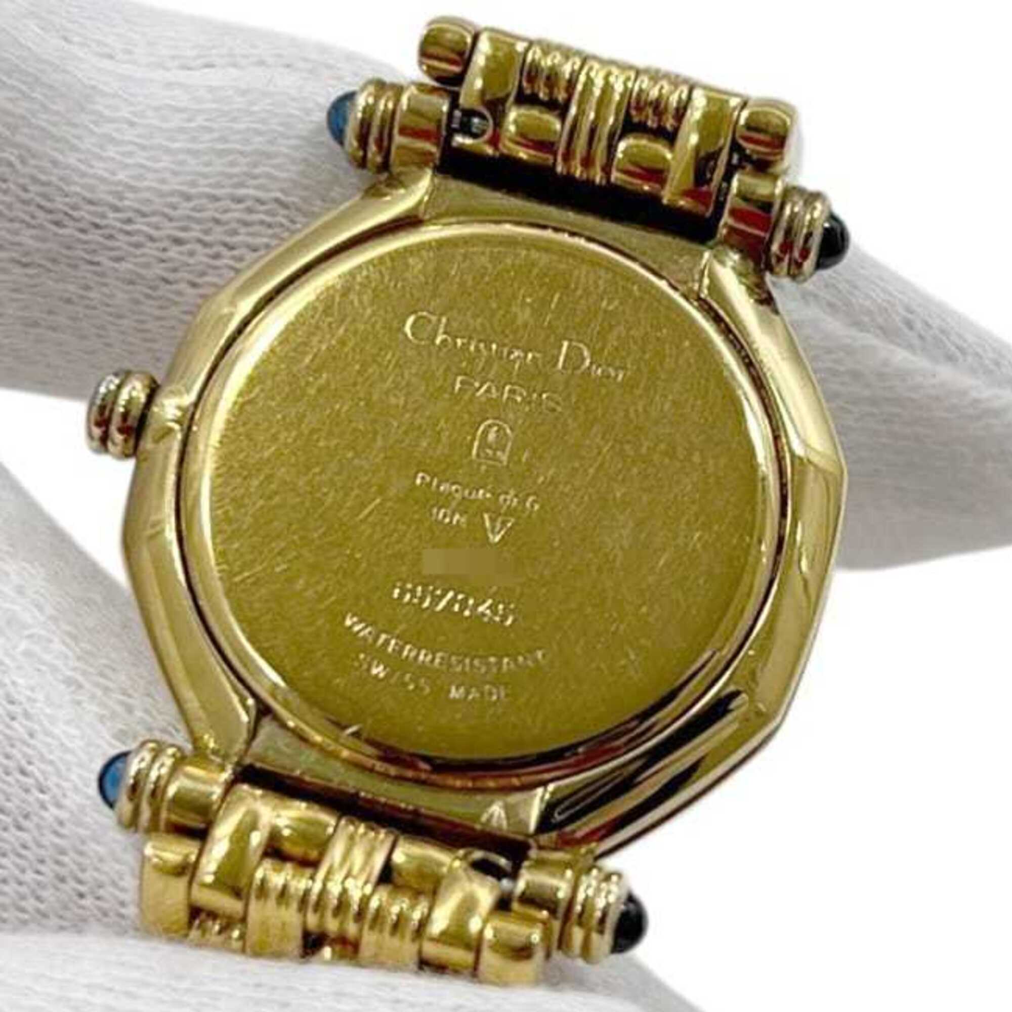 Christian Dior Swing Dress Watch Navy Gold 64151 Women's Stainless Steel Quartz 657***