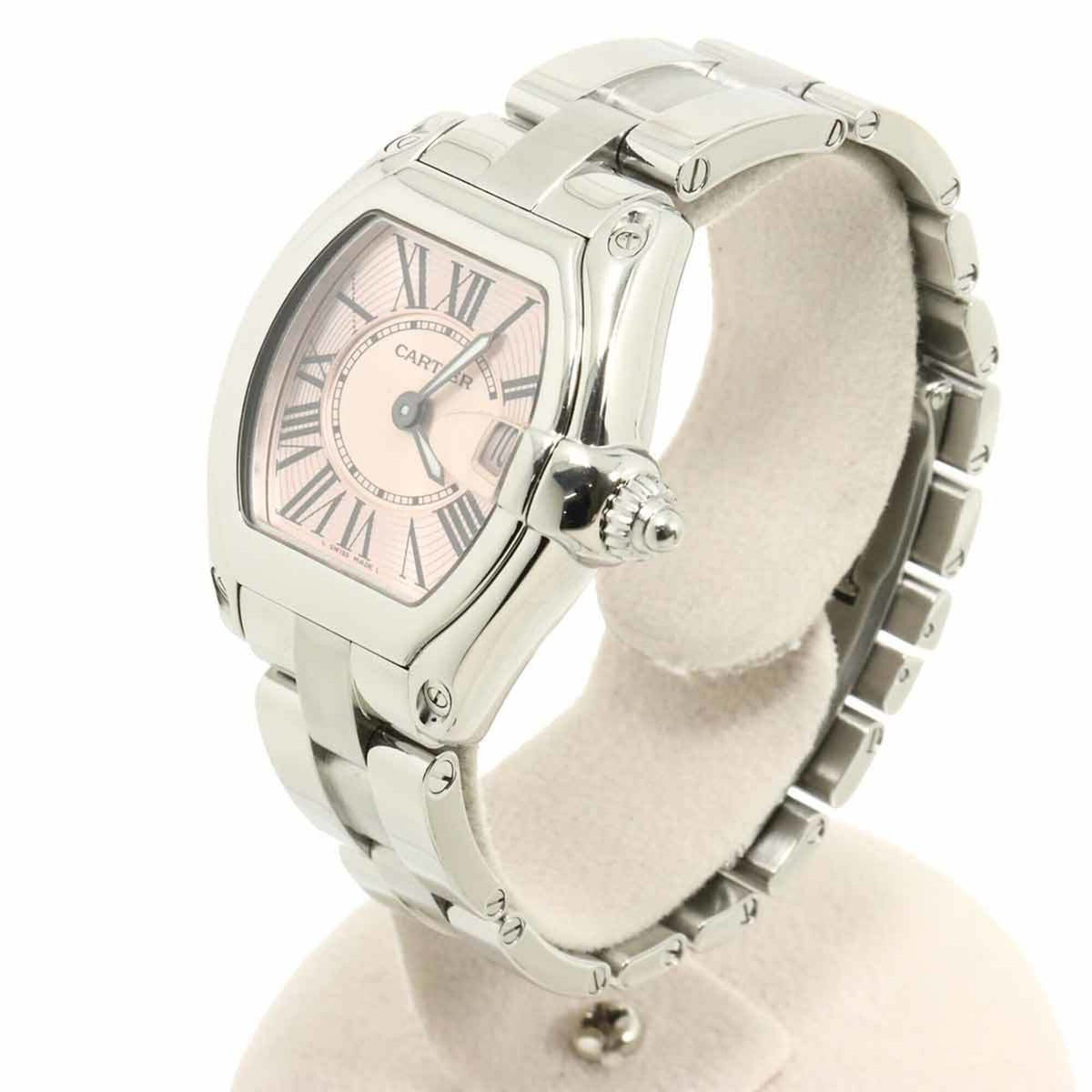 Cartier Roadster SM W62017V3 Pink Dial 33mm Watch