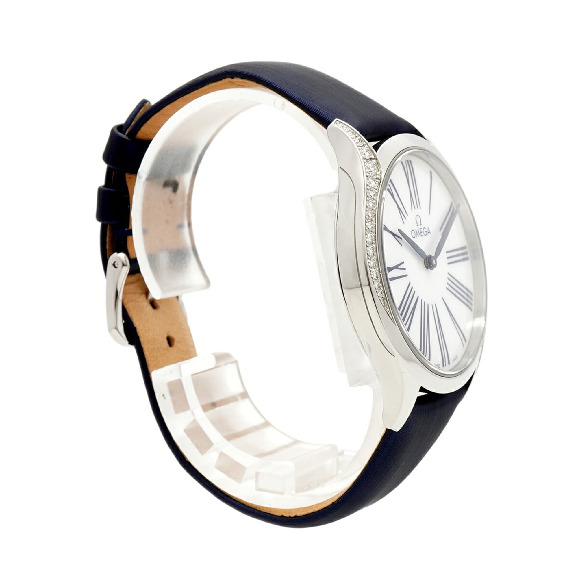 Omega De Ville Tresor Side Diamond 428.17.36.60.04.001 Weiß Zifferblatt 36 mm Uhr