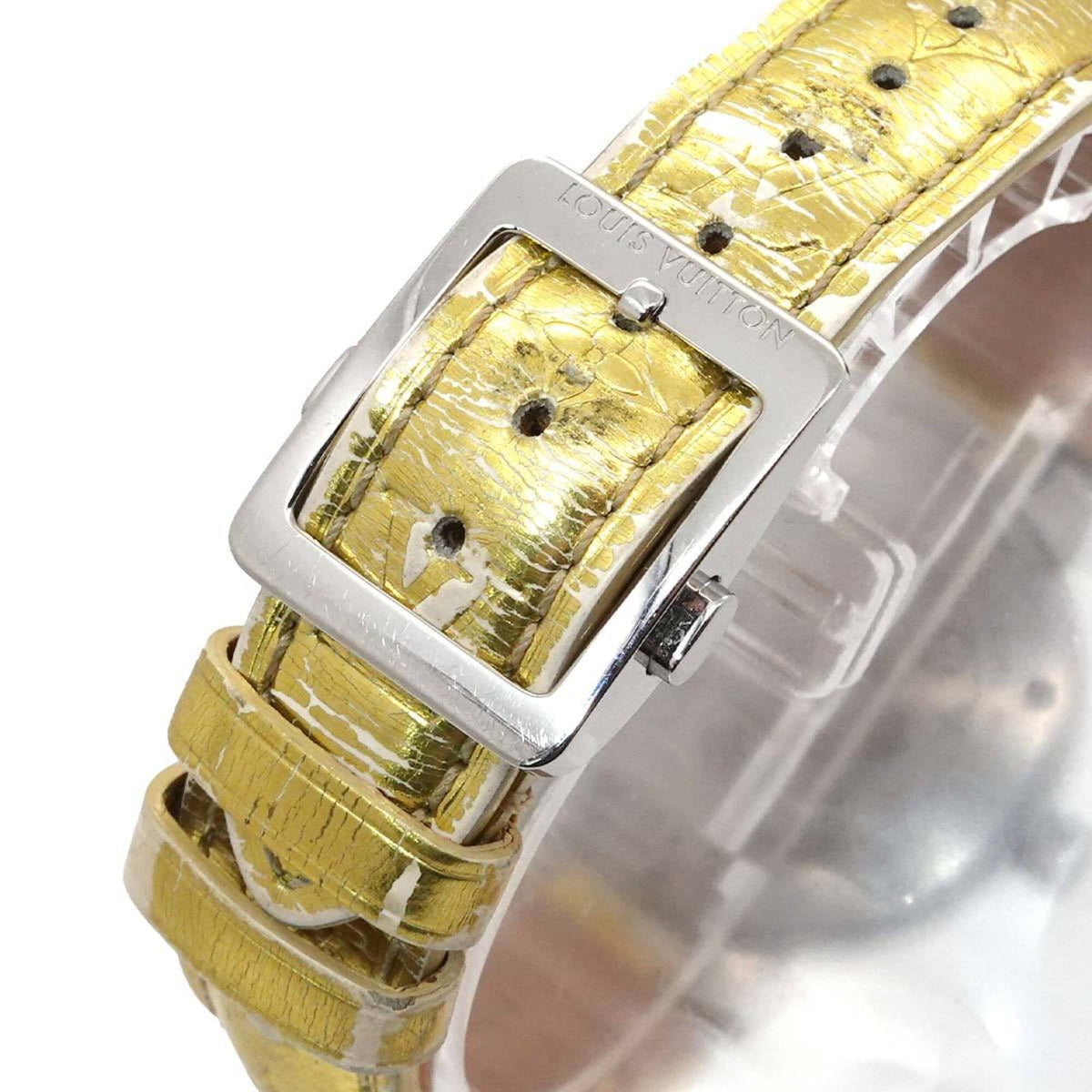 Louis Vuitton Tambour Q121M Gold Dial 28mm Watch