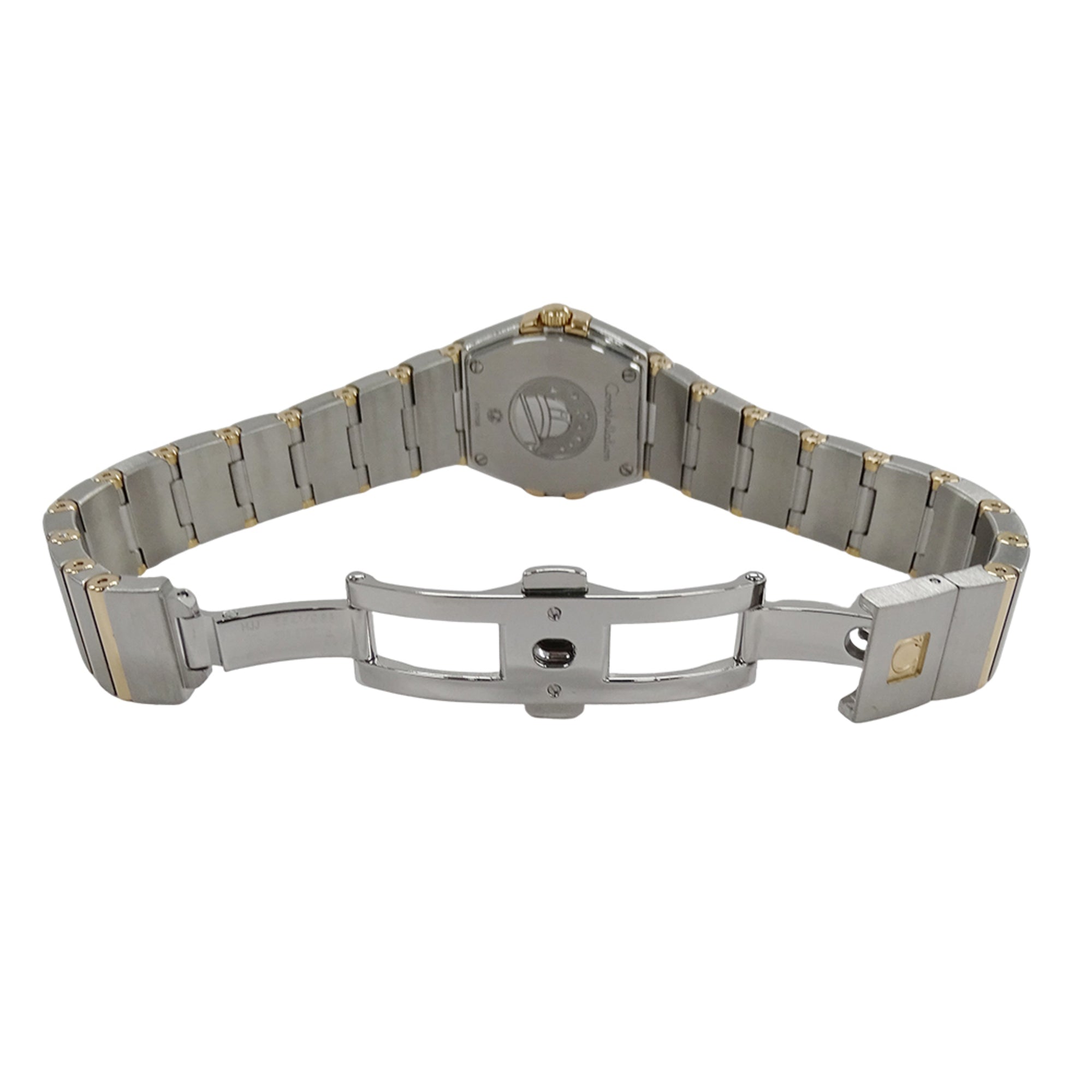 Omega Constellation Brushed 123.25.24.60.55.002 Wo Brand Name 12P Diamonds Mother-of-Pearl Quartz Movement Stainless Steel (SS) and Pink Gold (PG)
