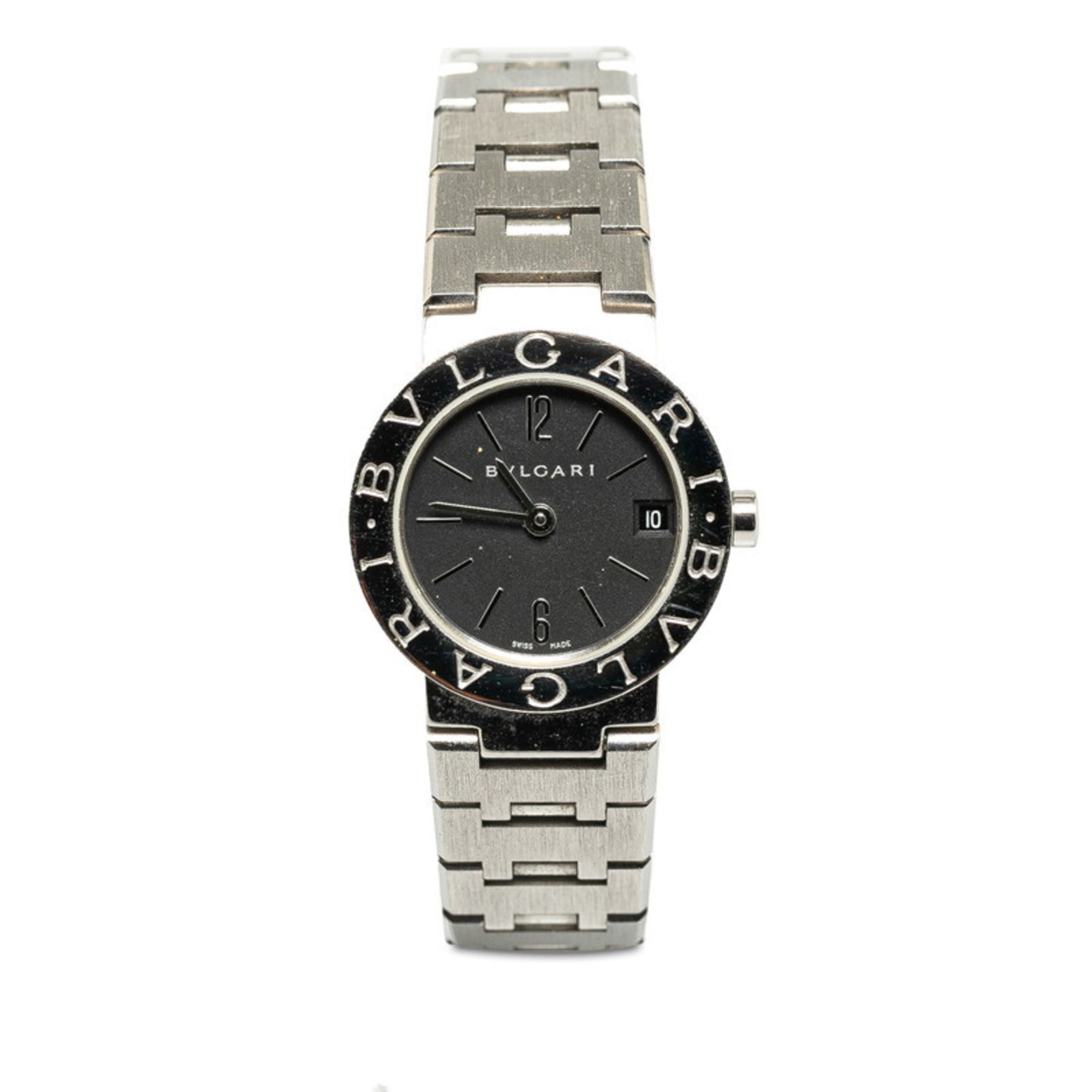 BVLGARI ブラック アナログ 時計　BB23SS BVLGARI Watch BB23SS Quartz Black Dial Stainless Steel Women's