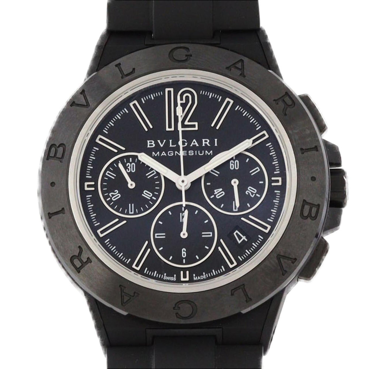 Bvlgari Bulgari Diagono Magnesium Chrono DG42SMCCH/DG42BSMCVDCH Black Dial 42mm Watch