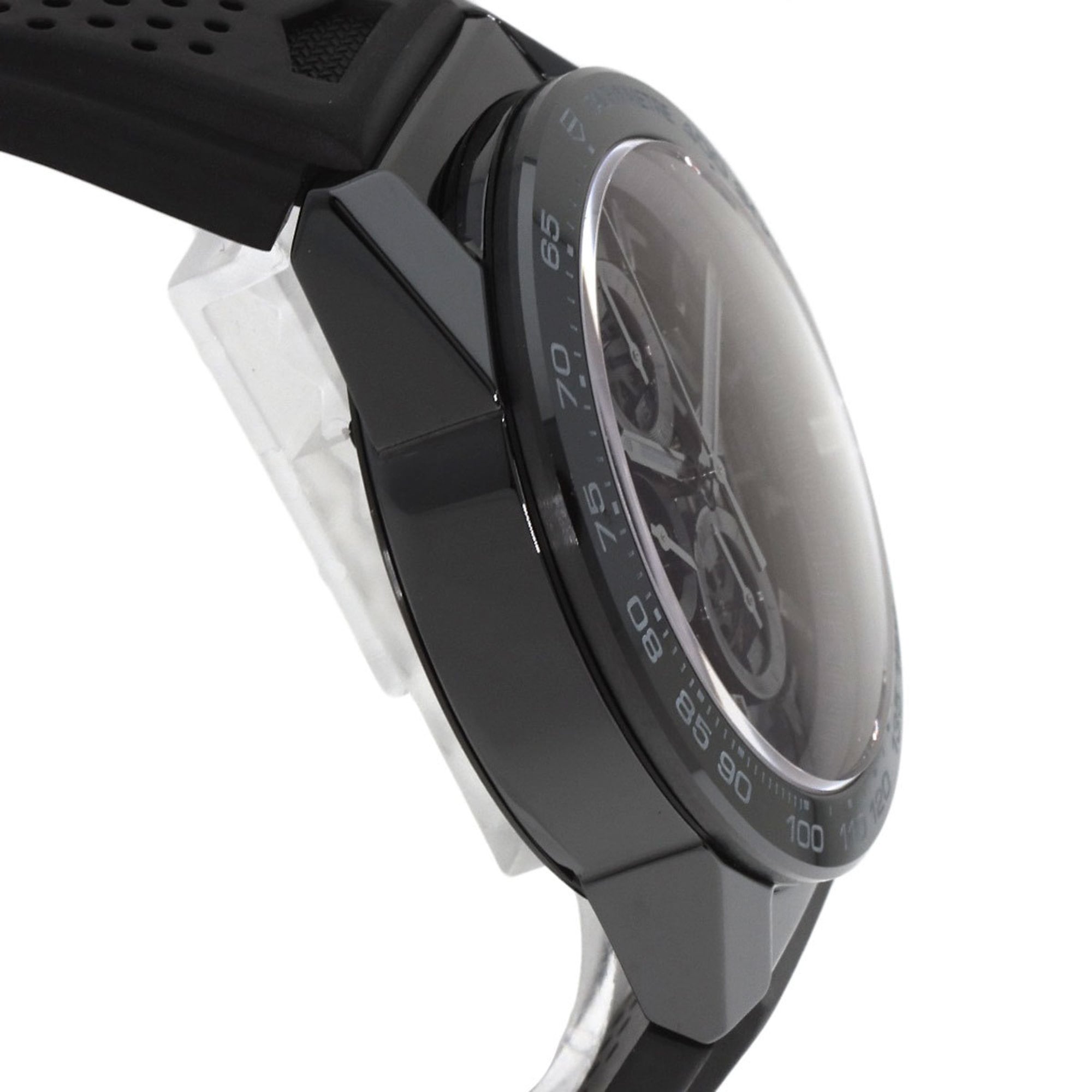 Montre TAG Heuer CAR2A90 Carrera Calibre 01 pour homme, céramique et caoutchouc - HEUER