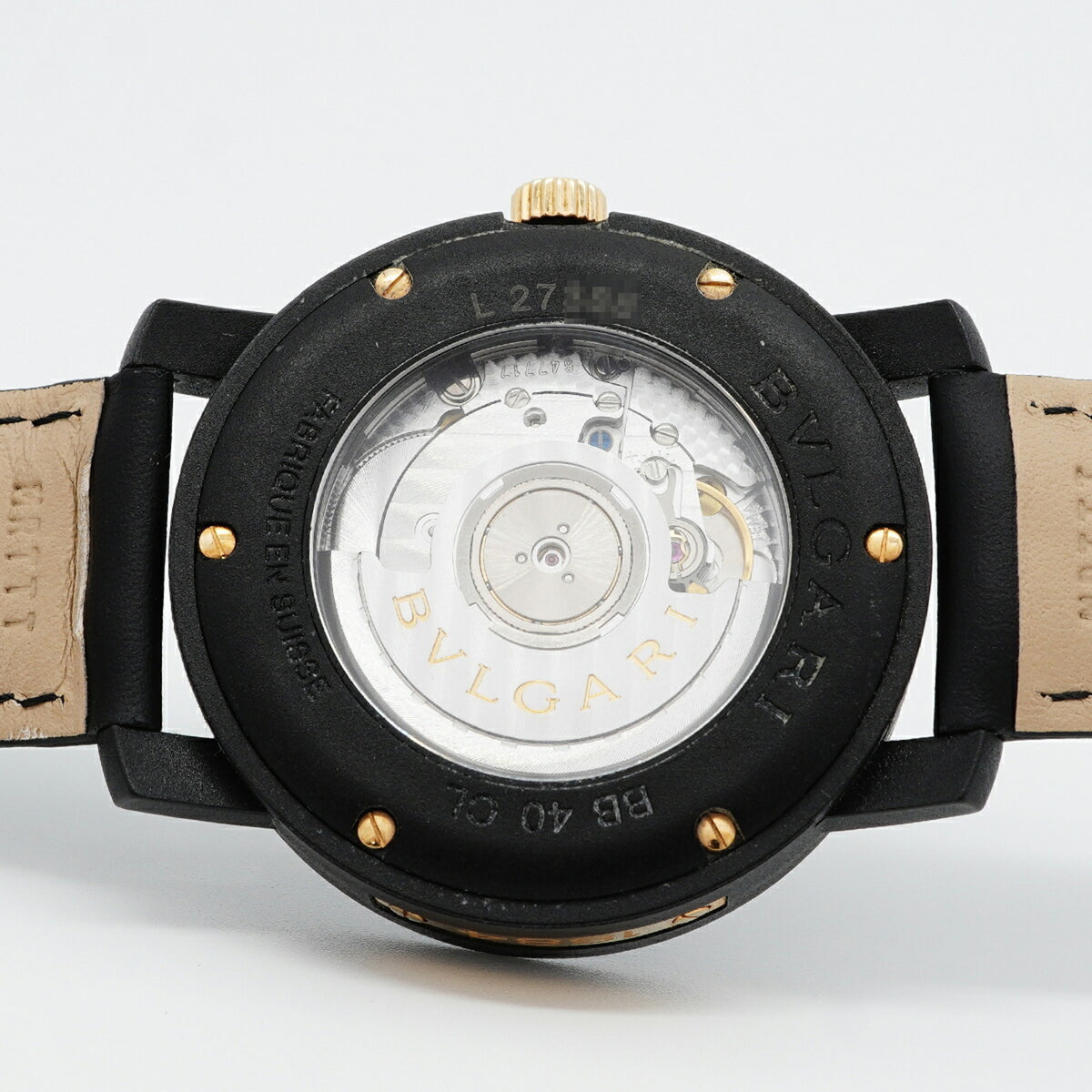 Bvlgari BB40CL horloge met zwarte wijzerplaat 40mm