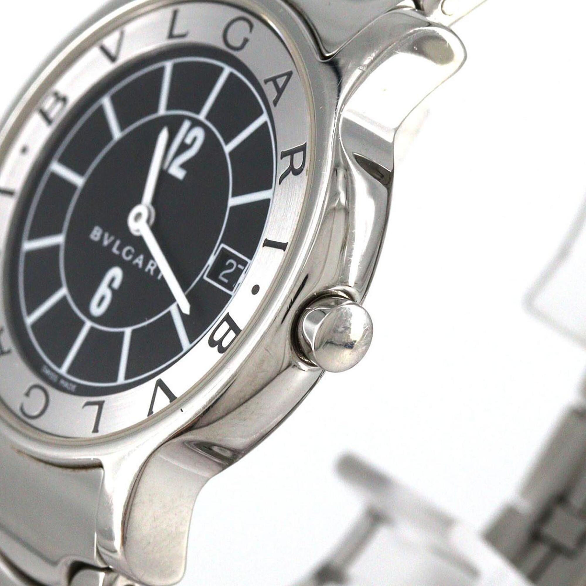 Bvlgari Bulgari Solotempo ST35S Black Dial 35mm Watch