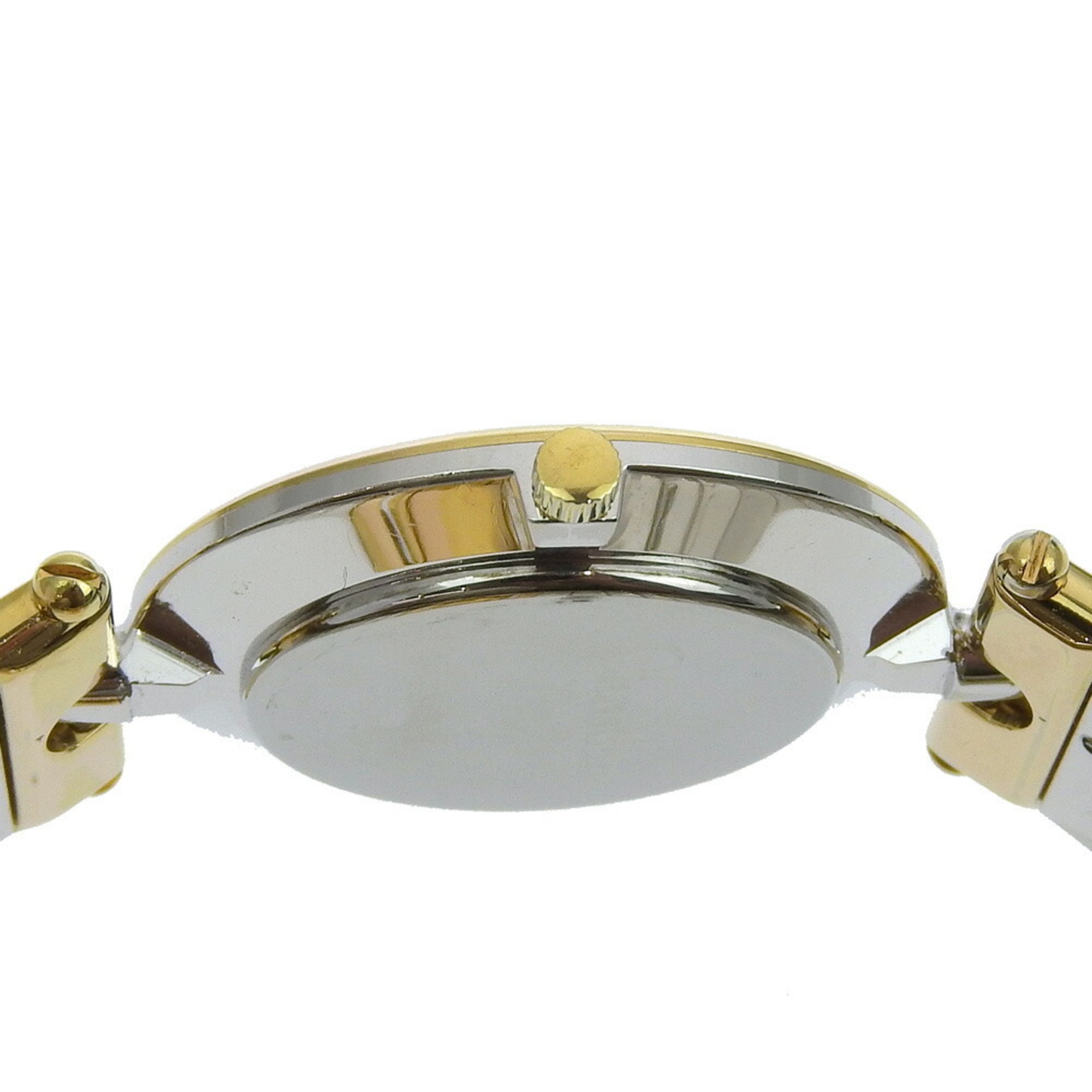 Christian Dior Uhr 3026 aus Edelstahl mit vergoldetem GehäuseQuarz analoges ZifferblattSchwarz Zifferblatt, Damenuhr