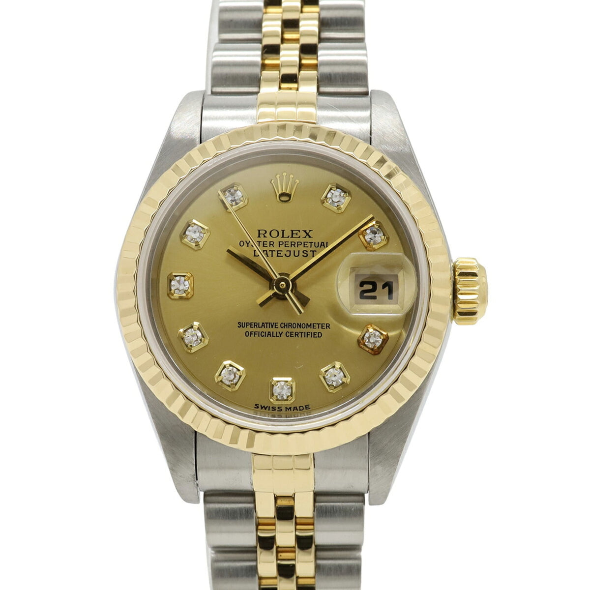 Rolex Datejust 79173G Champagne Dial 26mm Watch