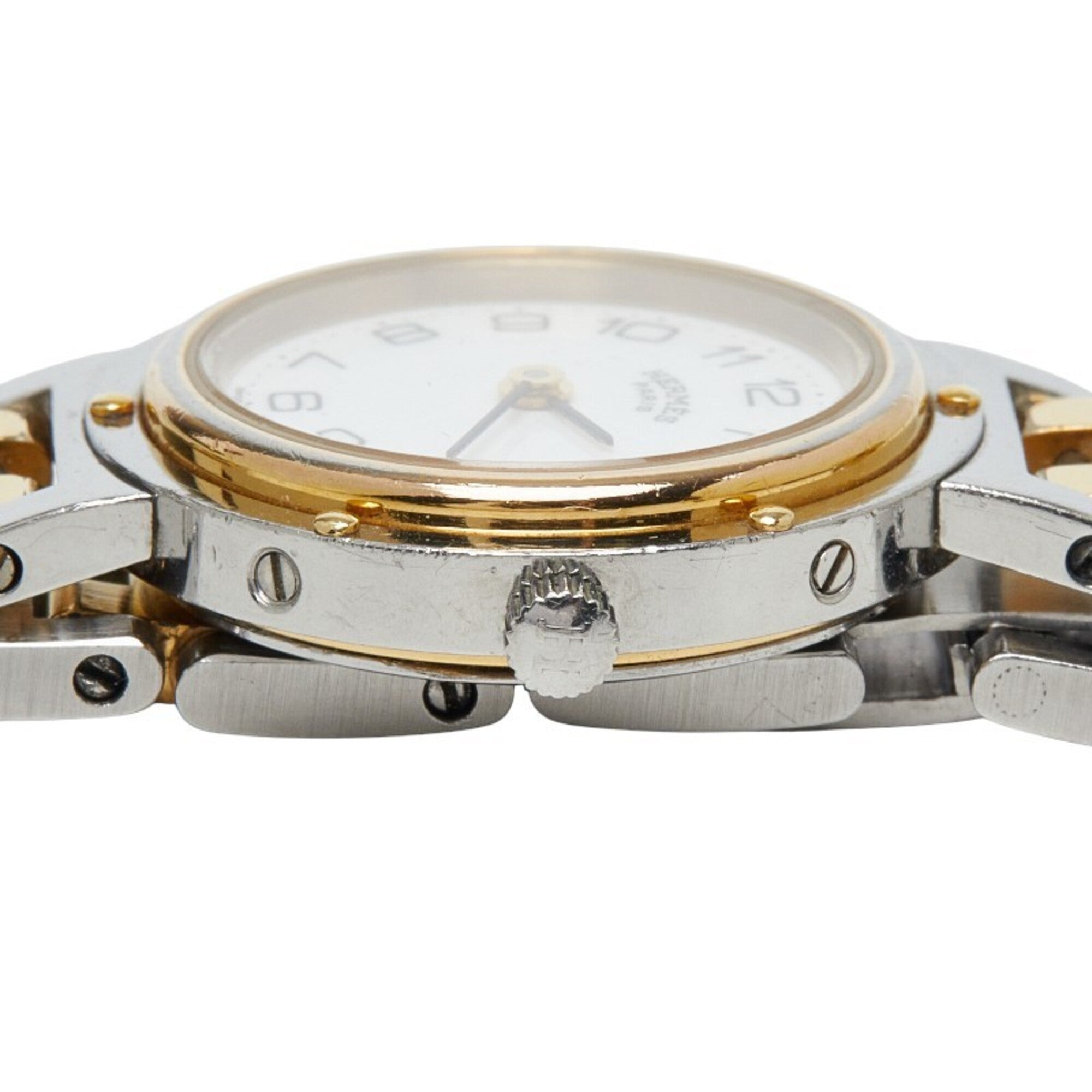 Hermes Clipper GZl1jnlt White Dial 23mm Watch