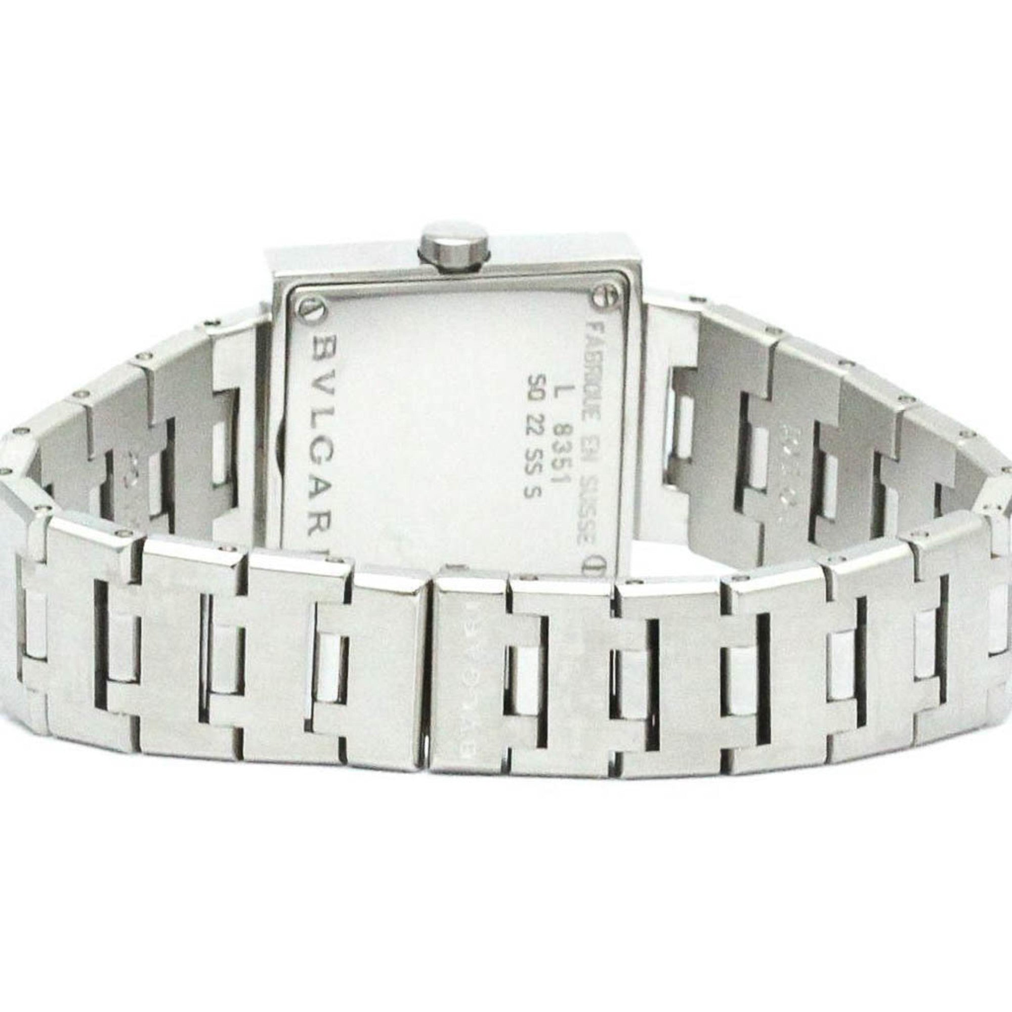 BVLGARI Quadrato Damenuhr aus Edelstahl Quarz SQ22SSS