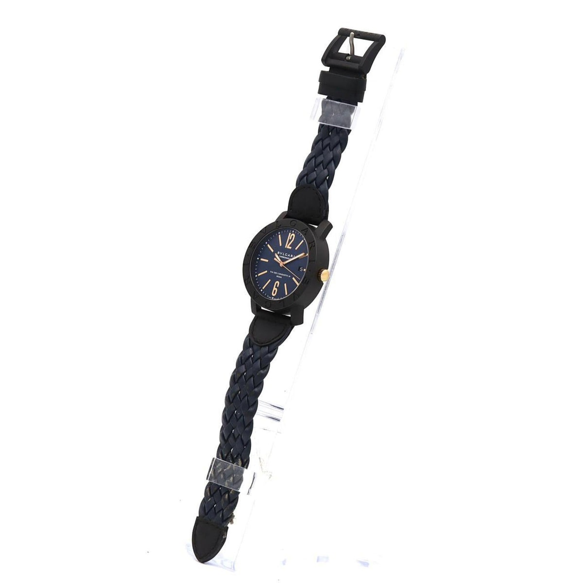 Montre Bvlgari Carbone en or BB40CL/BBP40C3CGLD/102634 à cadran bleu 40mm