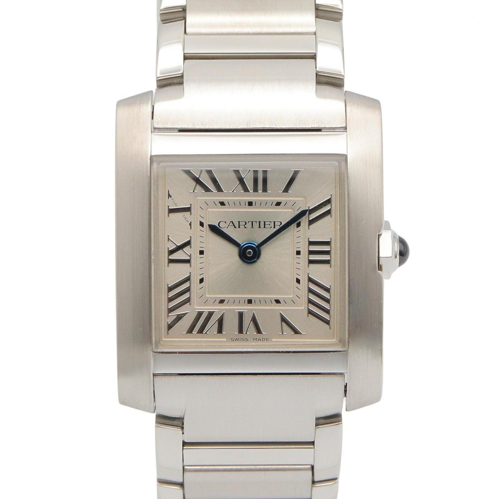 Cartier Tank FranÃ§aise SM Watch, Stainless Steel, Ladies, Silver Tone, WSTA0065