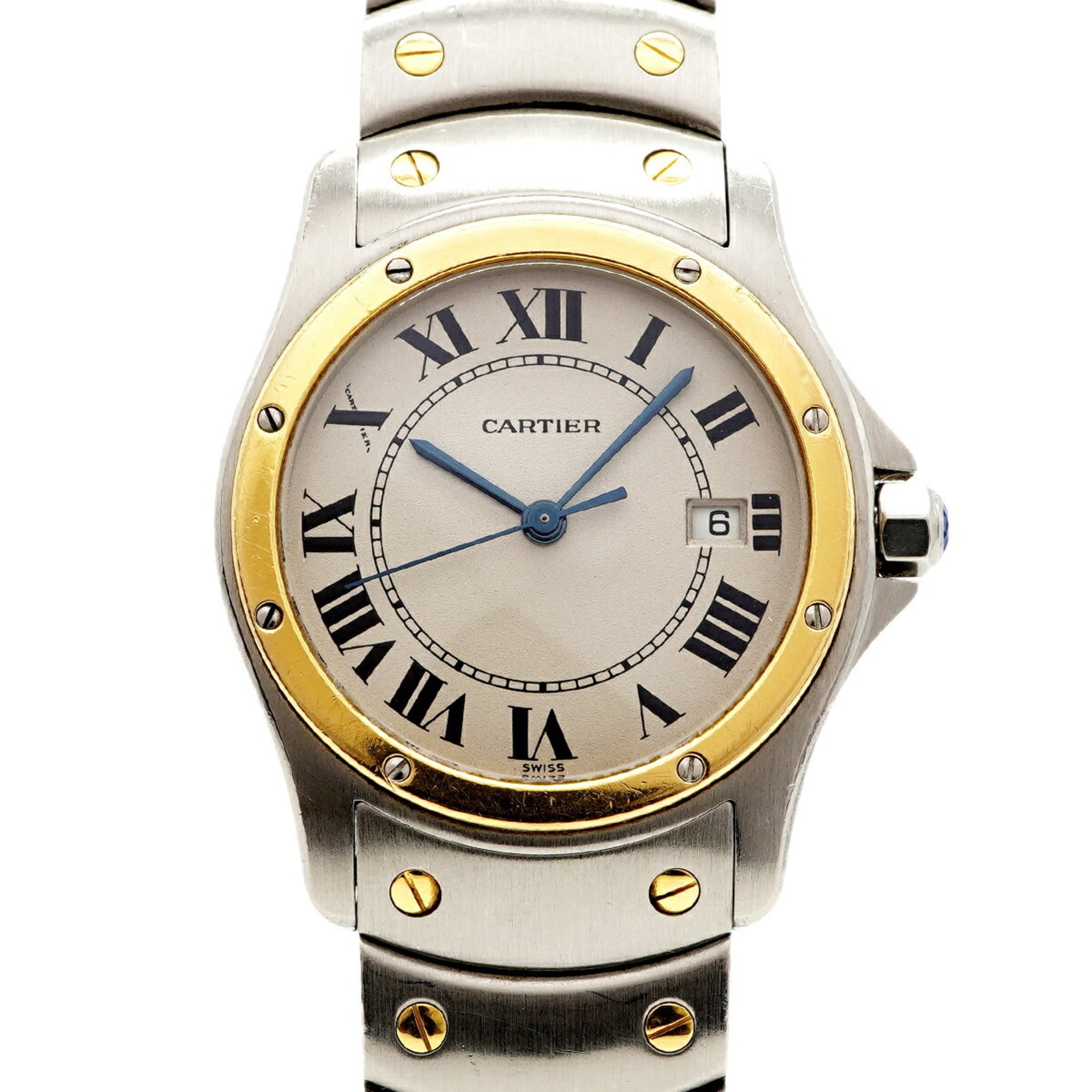 Cartier Santos Ronde MM W20037R3 Ivory Dial Watch (Boys' Size)