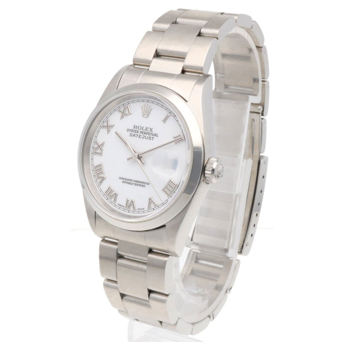 Rolex Datejust Oyster Perpetual 16200 met witte wijzerplaat, 36 mm