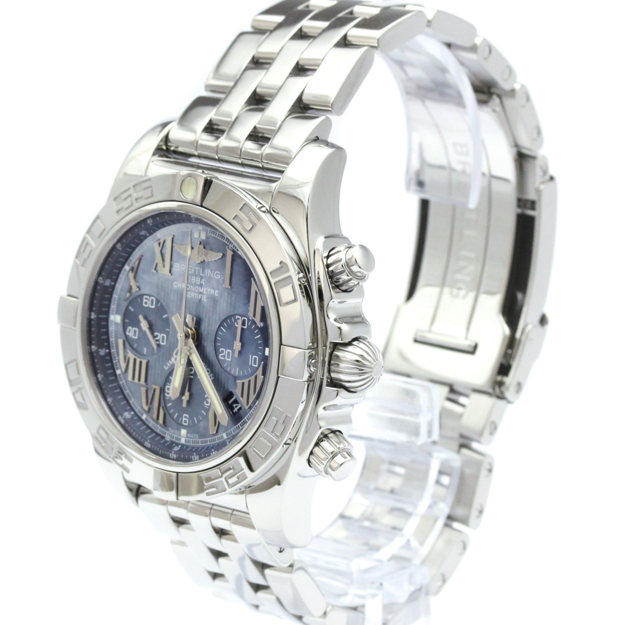 BREITLING Chronomat 44 Japan LTD Blue MOP Dial AB0110