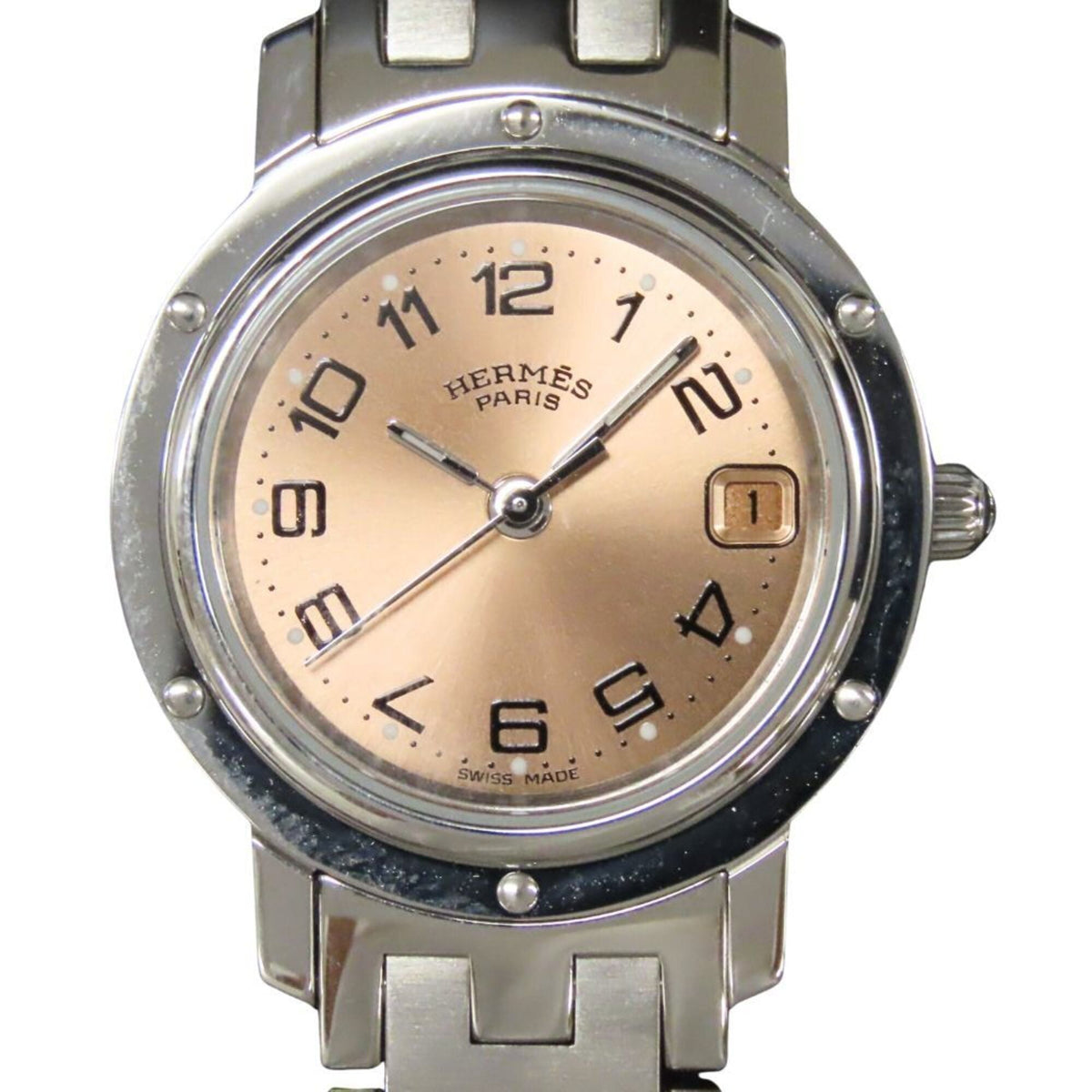 Hermes Clipper CL4.210 Orange Dial 24mm Watch