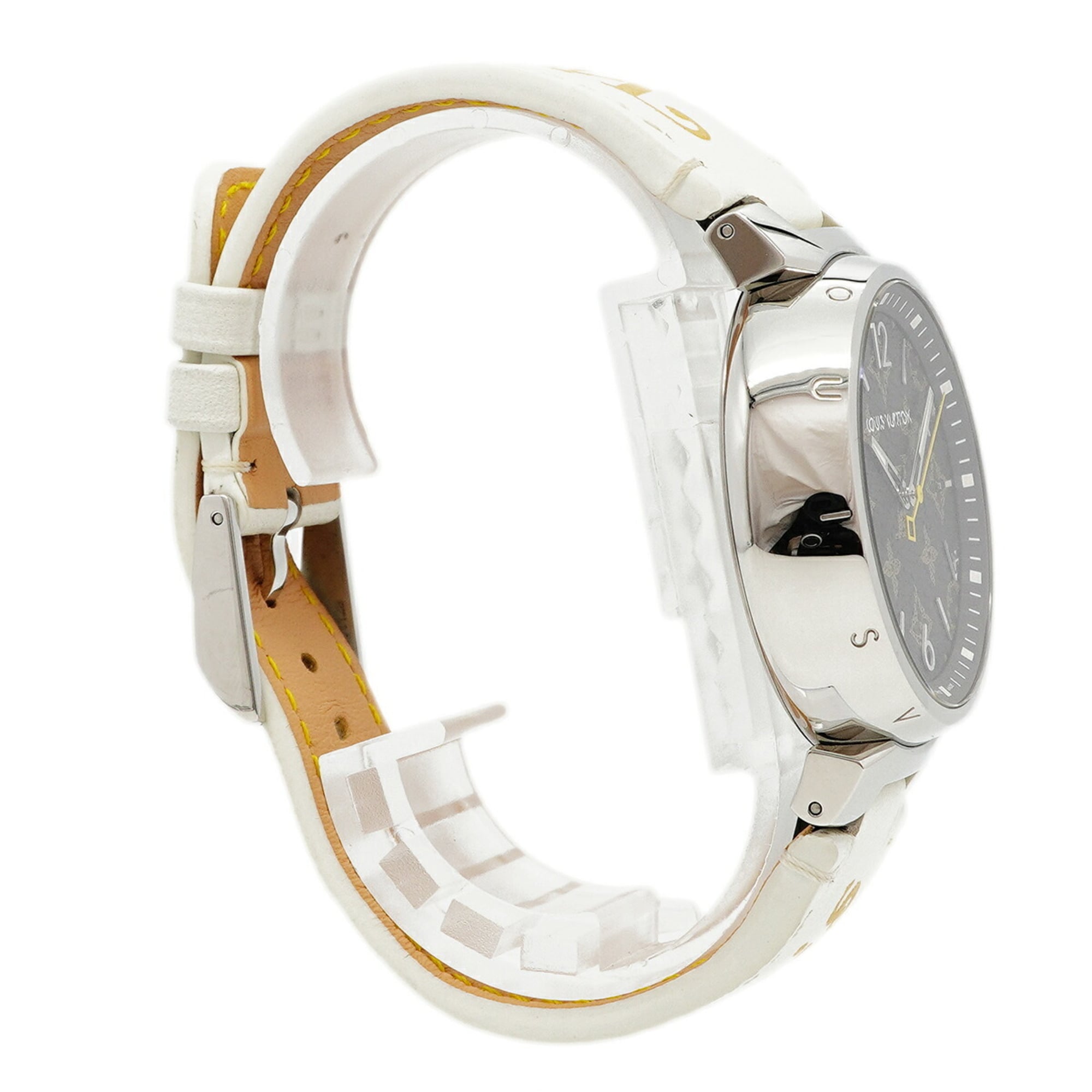 Louis Vuitton Tambour Monogram QA072Z Brown Dial