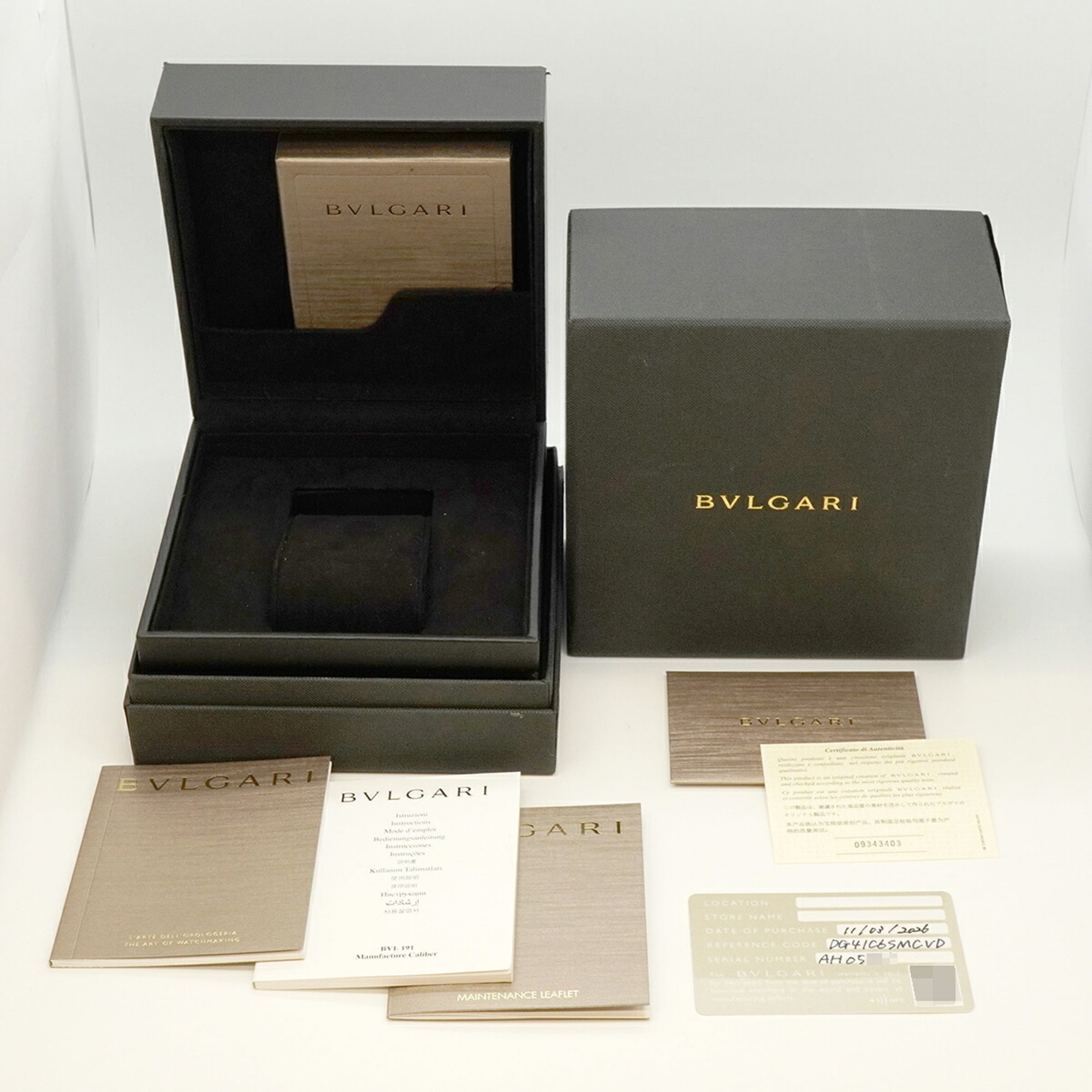 Bulgari Diagono DG41SMC Grey Dial 40mm Watch