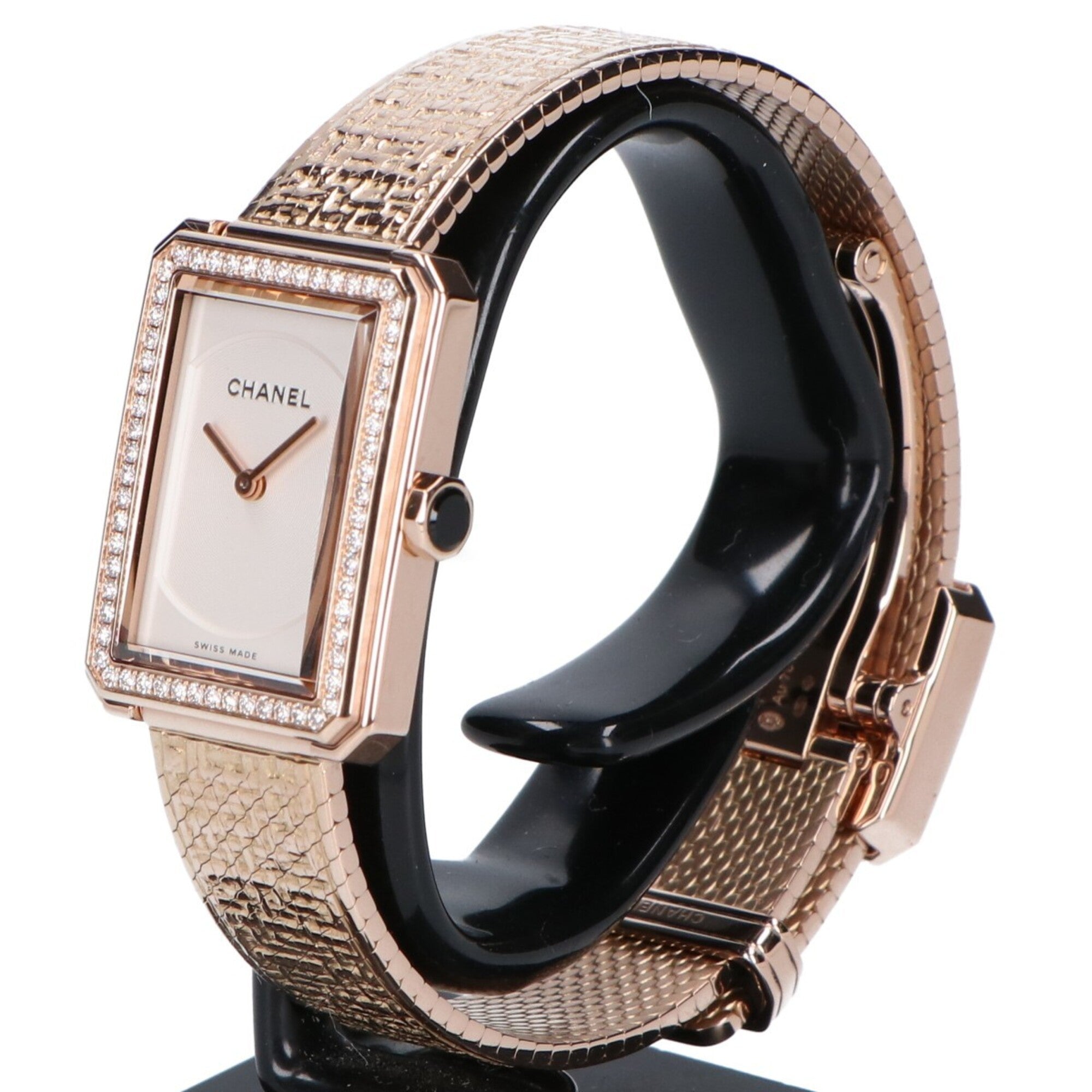 Montre CHANEL H4881 en or Beige 750, modèle « Boyfriend » en tweedQuartz - Femme (remise à neuf)