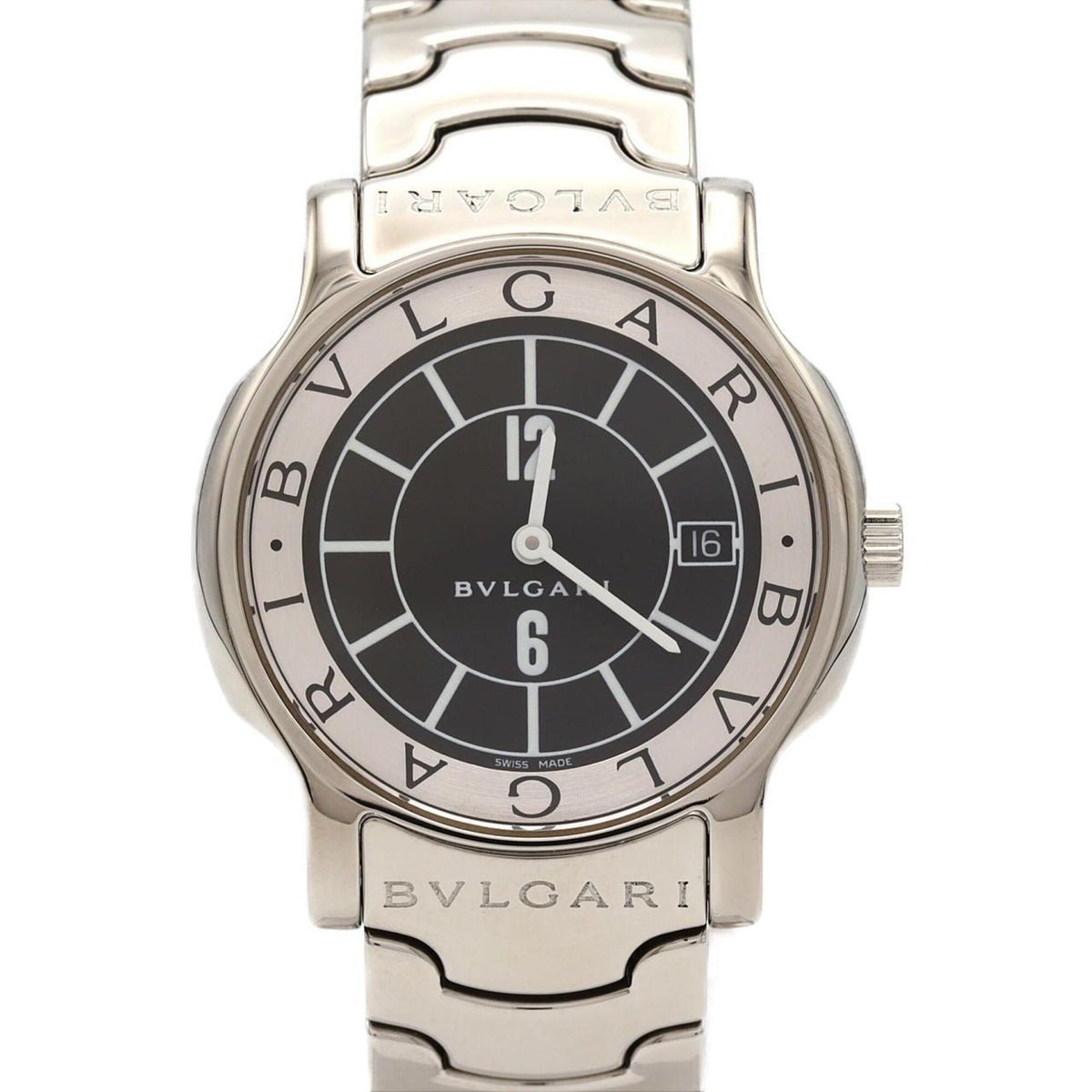 Bvlgari Bulgari Solotempo ST35S Schwarz Zifferblatt 35 mm Uhr