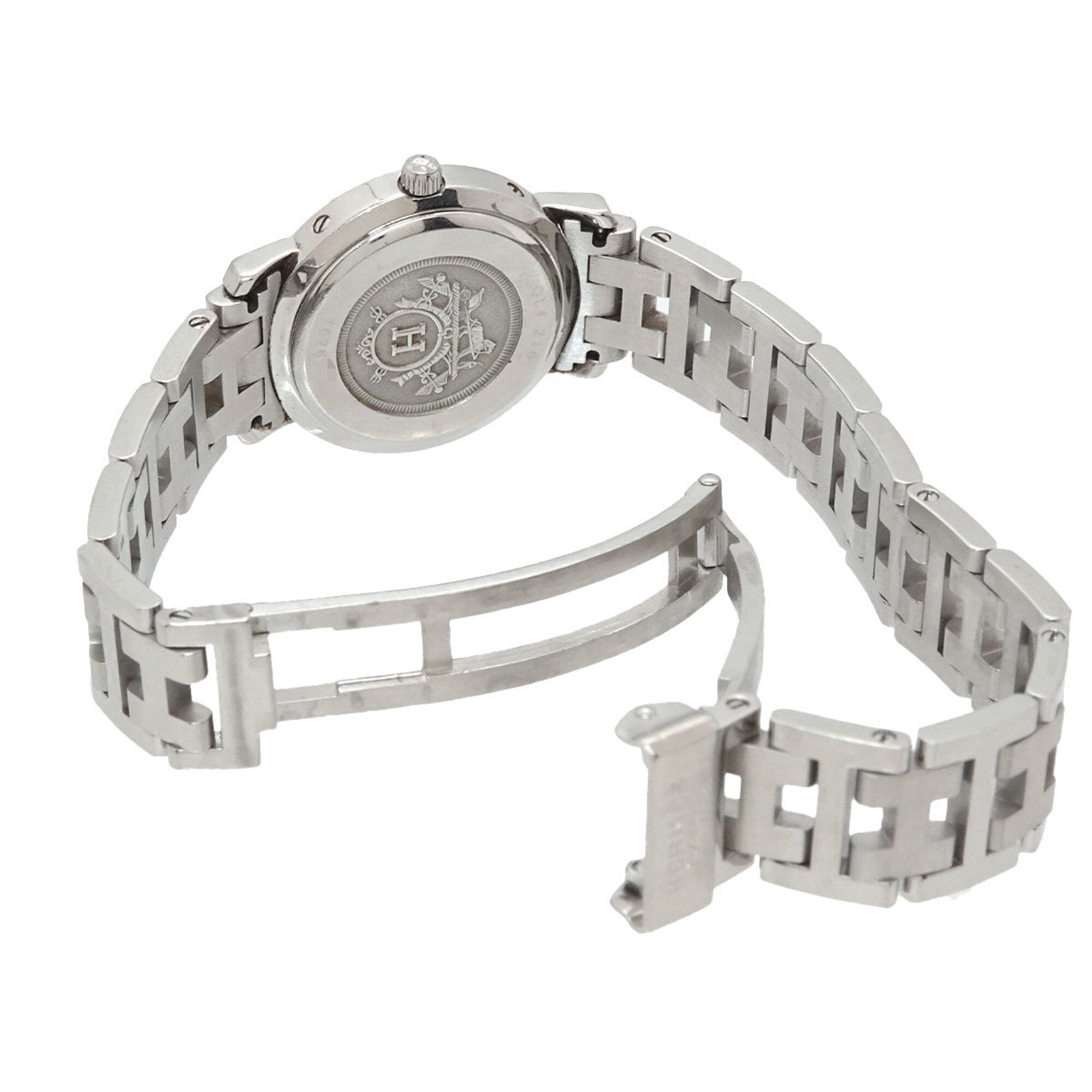 Hermes Clipper CL4 210 Wo Date Display Pink Quartz