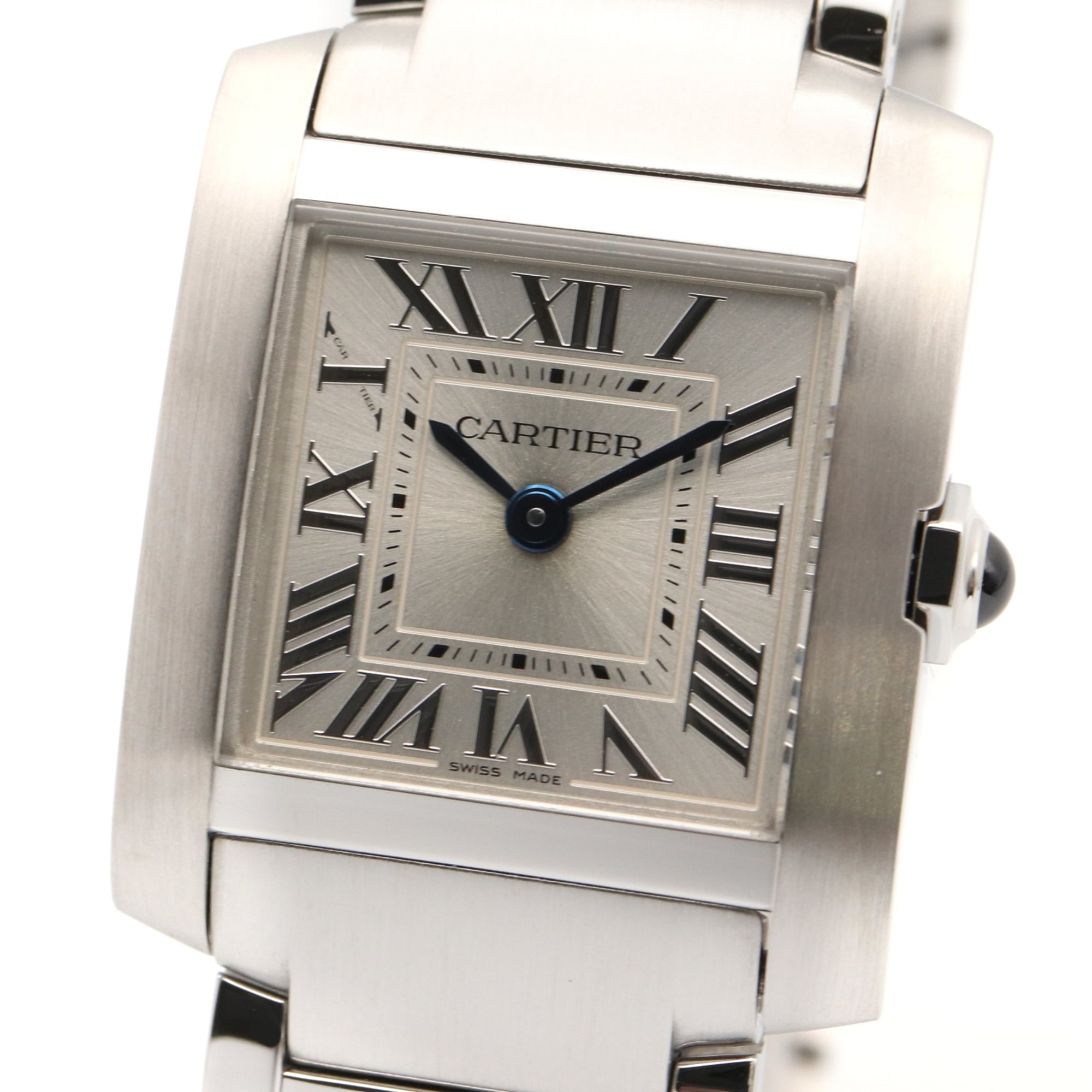 Cartier Tank Française SM WSTA0065 Silver Dial 21mm Watch