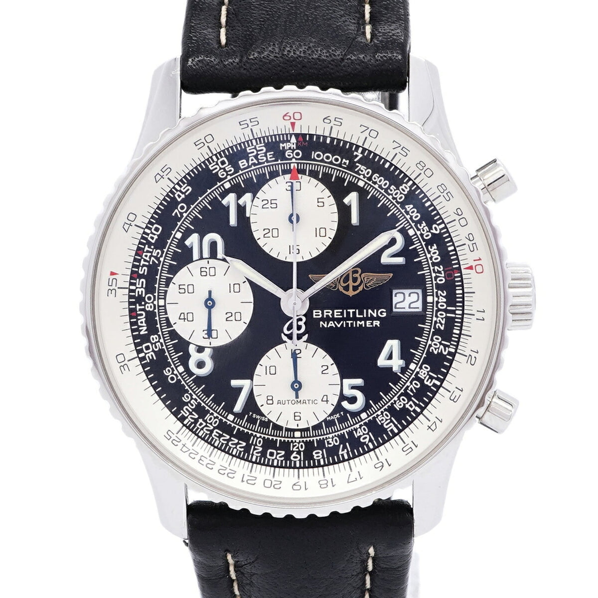 Breitling Old Navitimer A13322 horloge met zwarte wijzerplaat, 41 mm
