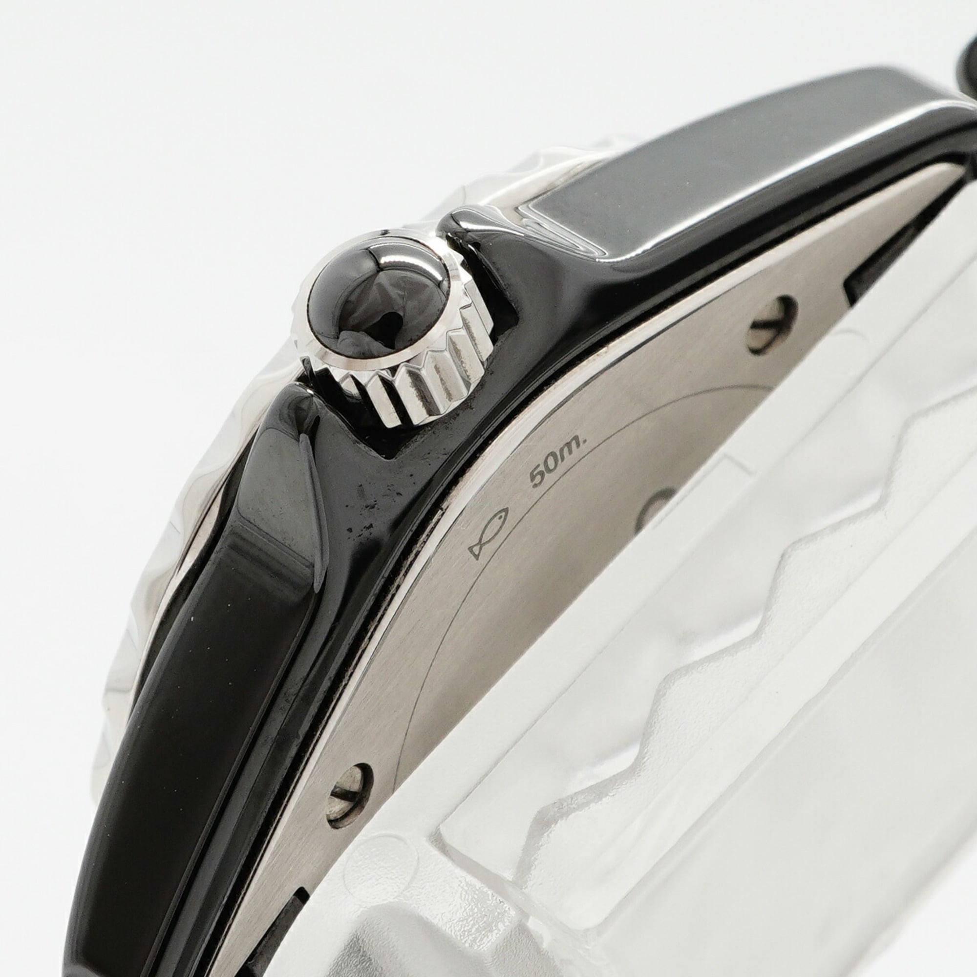 Chanel J12 Diamond H2571 Black Dial Women's Watch