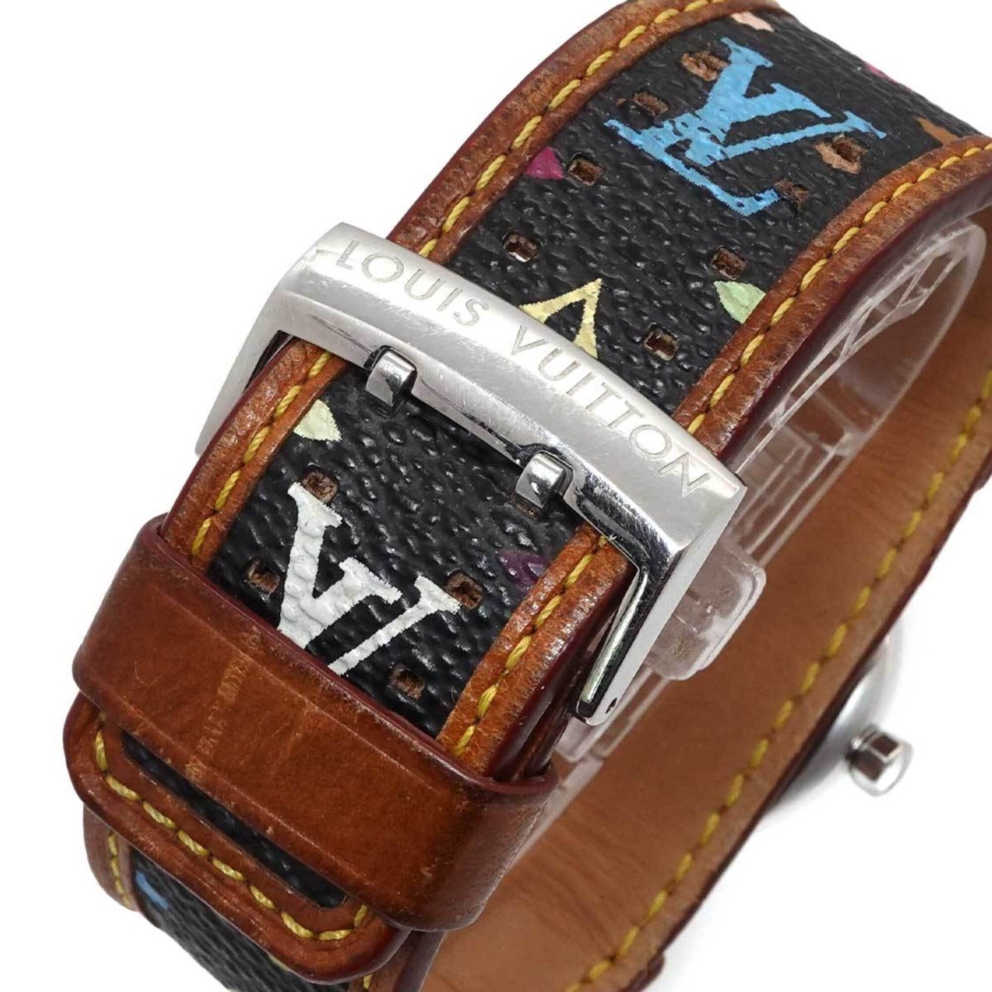 Louis Vuitton Tambour Q1210 Purple Dial 28mm Watch