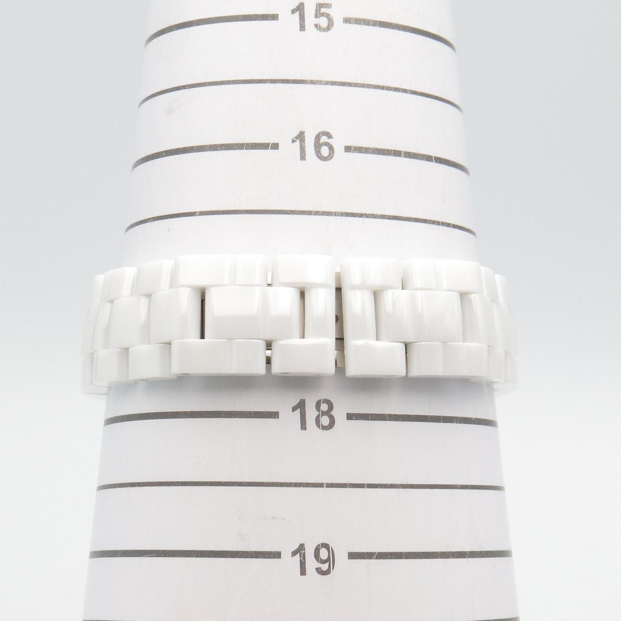 Chanel J12-365 keramisch herenhorloge met diamanten, zilver, H4345
