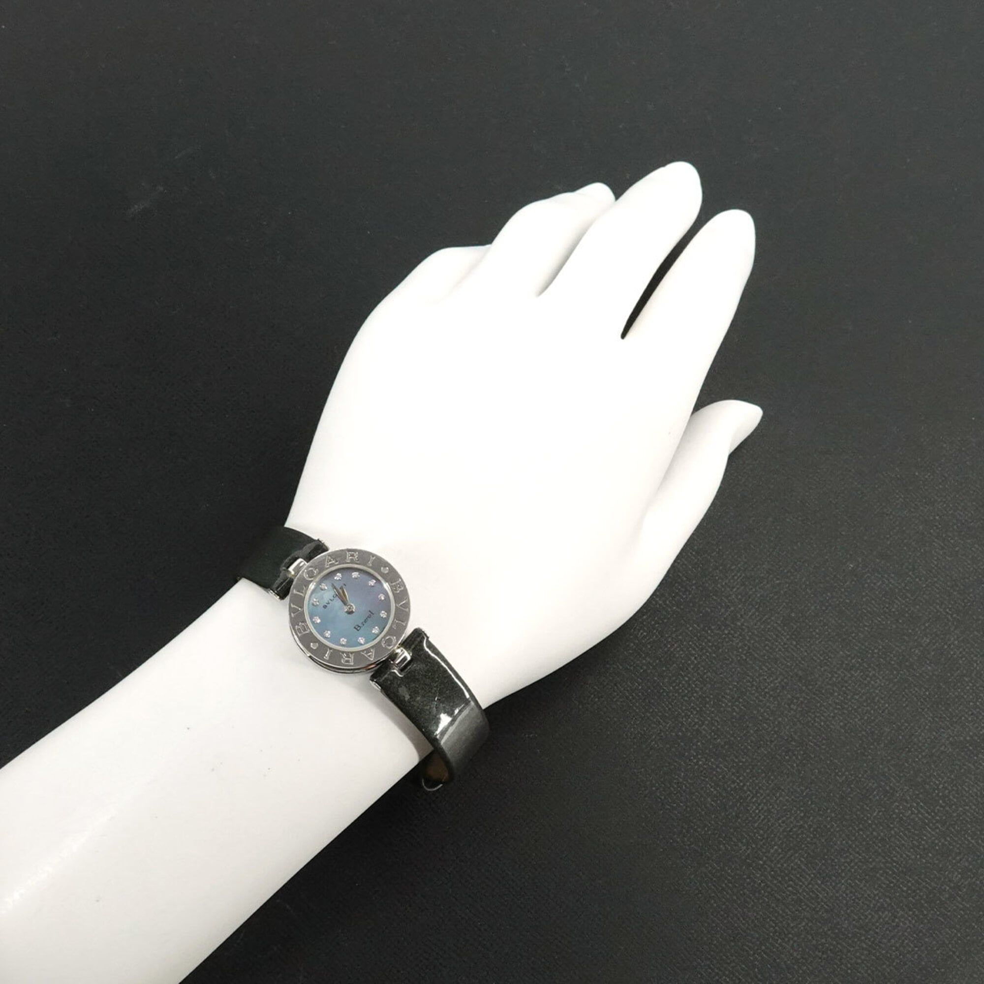 Bulgari BVLGARI B-Zero1 BZ22S Women's Watch 12P Diamond Blue Shell Quartz