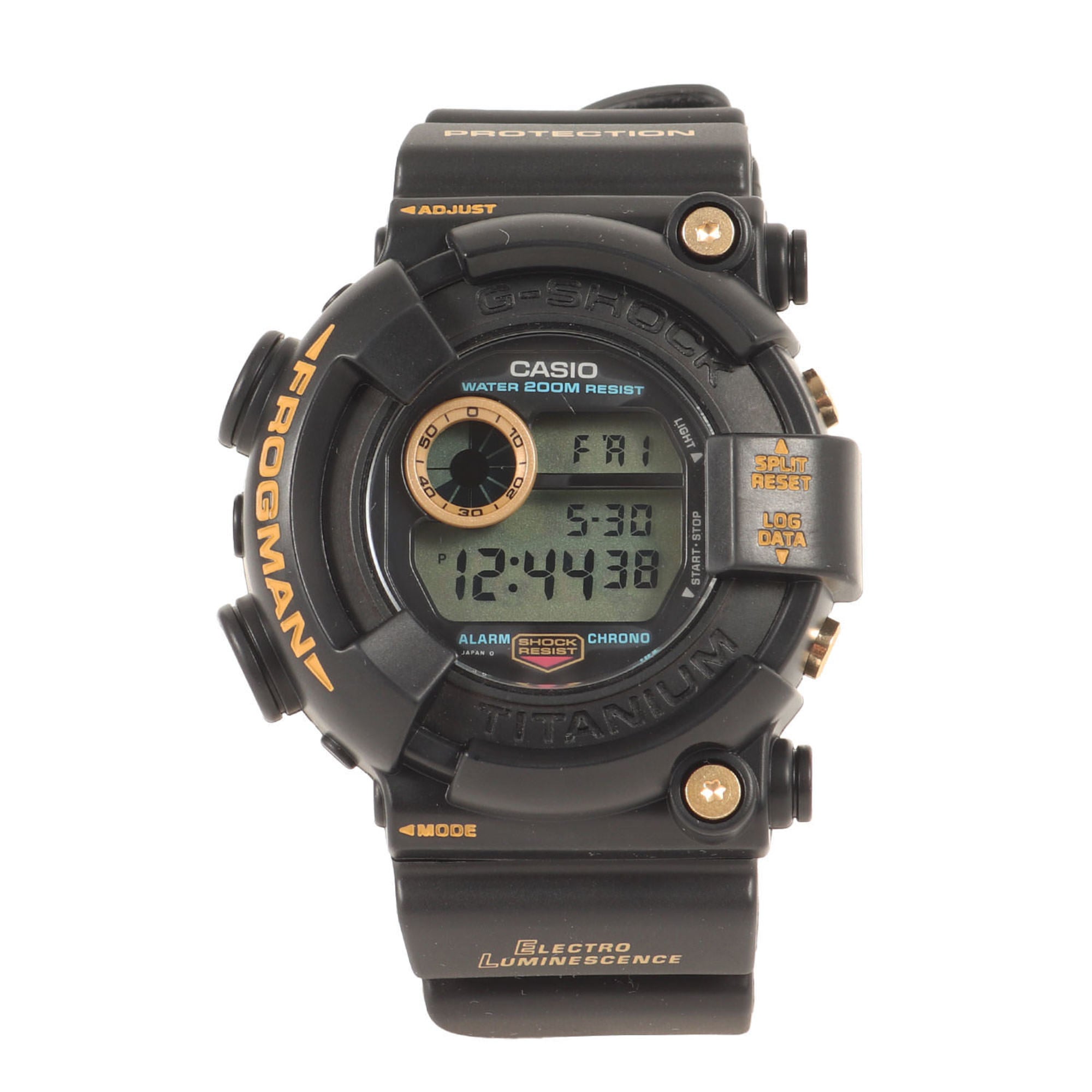 G-SHOCK 90s DW-8200BU-9AT Frogman 99 Black and Gold Frog Watch CASIO Men's