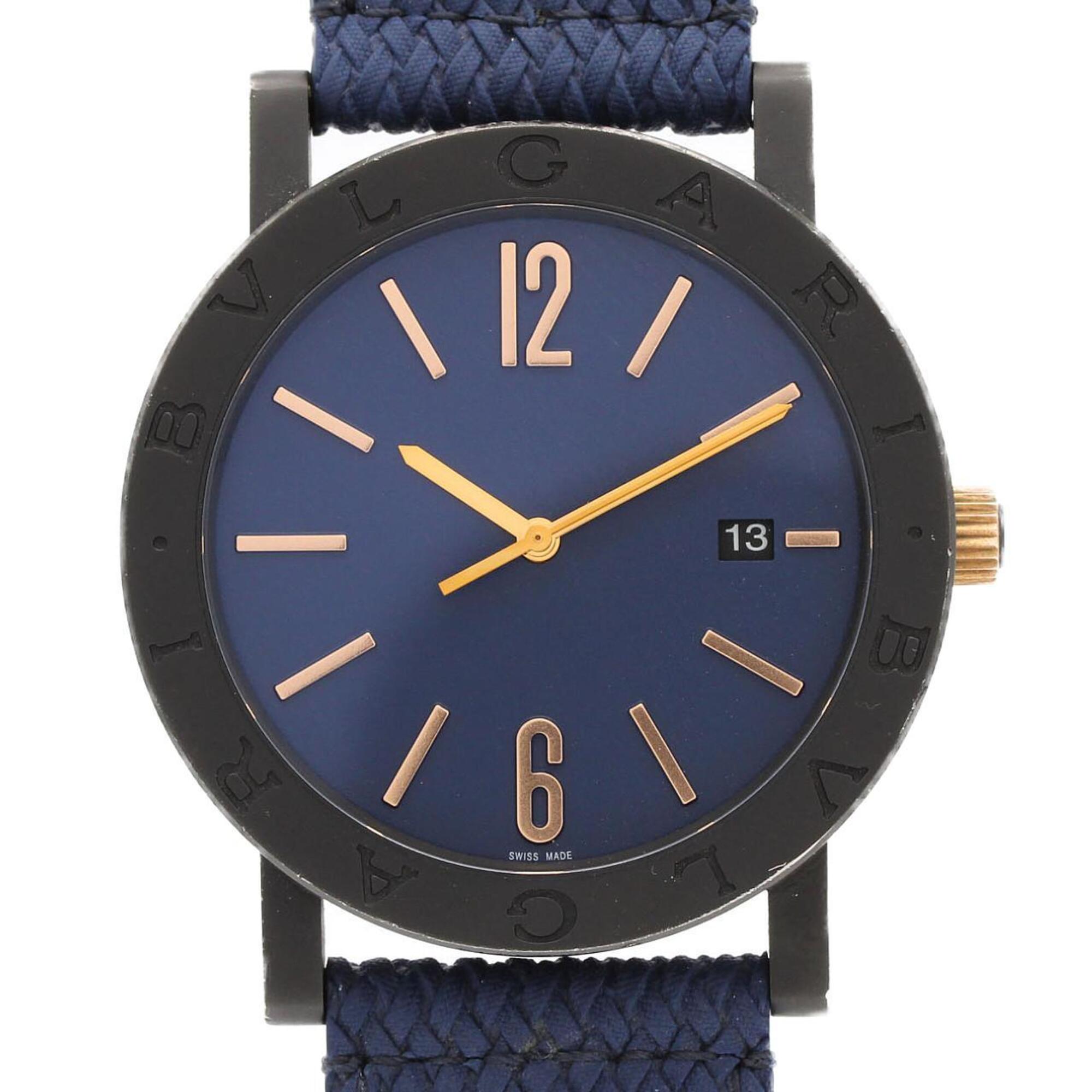 Montre Bvlgari Solotempo à cadran bleu, 41 mm