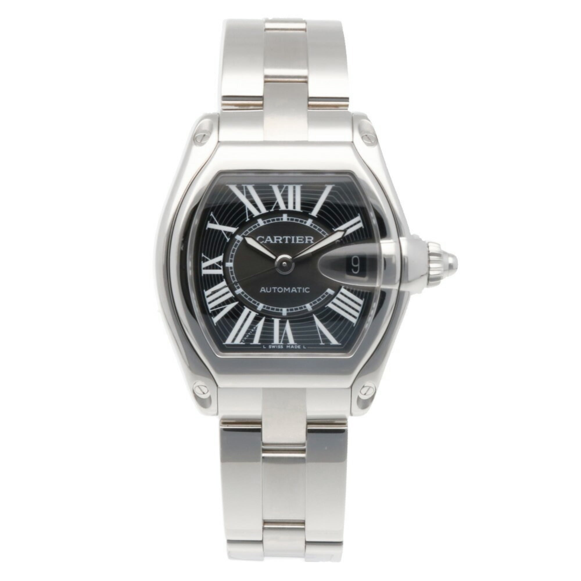 Cartier Roadster LM-horloge, roestvrij staal 2510, automatisch, heren