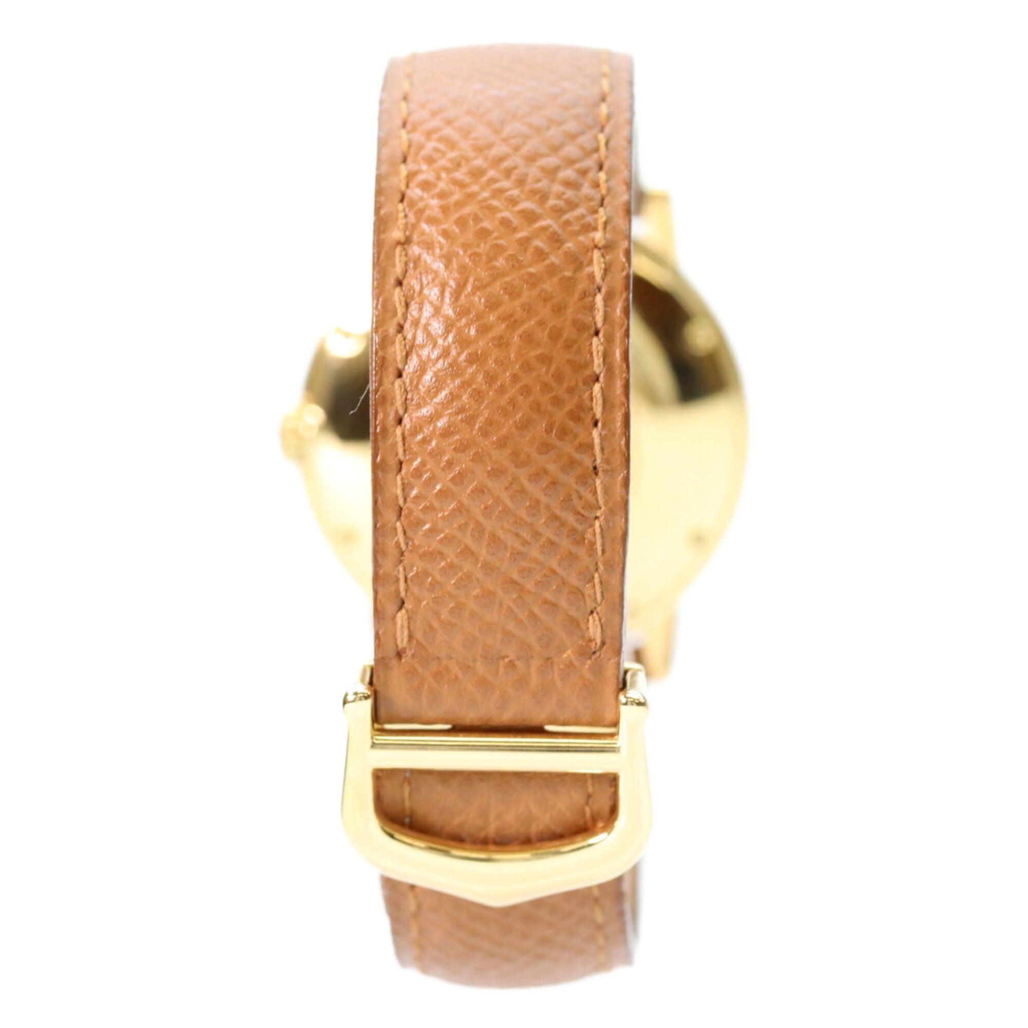 Cartier W1006922 925 Must de Ronde LM Vermeil dameshorloge met kleine secondewijzer, Trinity-ontwerp, goudkleurig met ivoorkleurige wijzerplaat