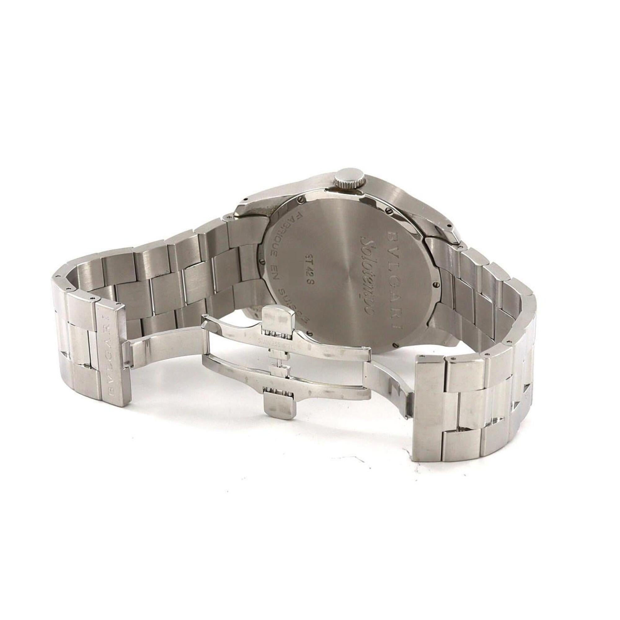 Bulgari Solotempo ST42S ST42SS Stainless Steel Quartz