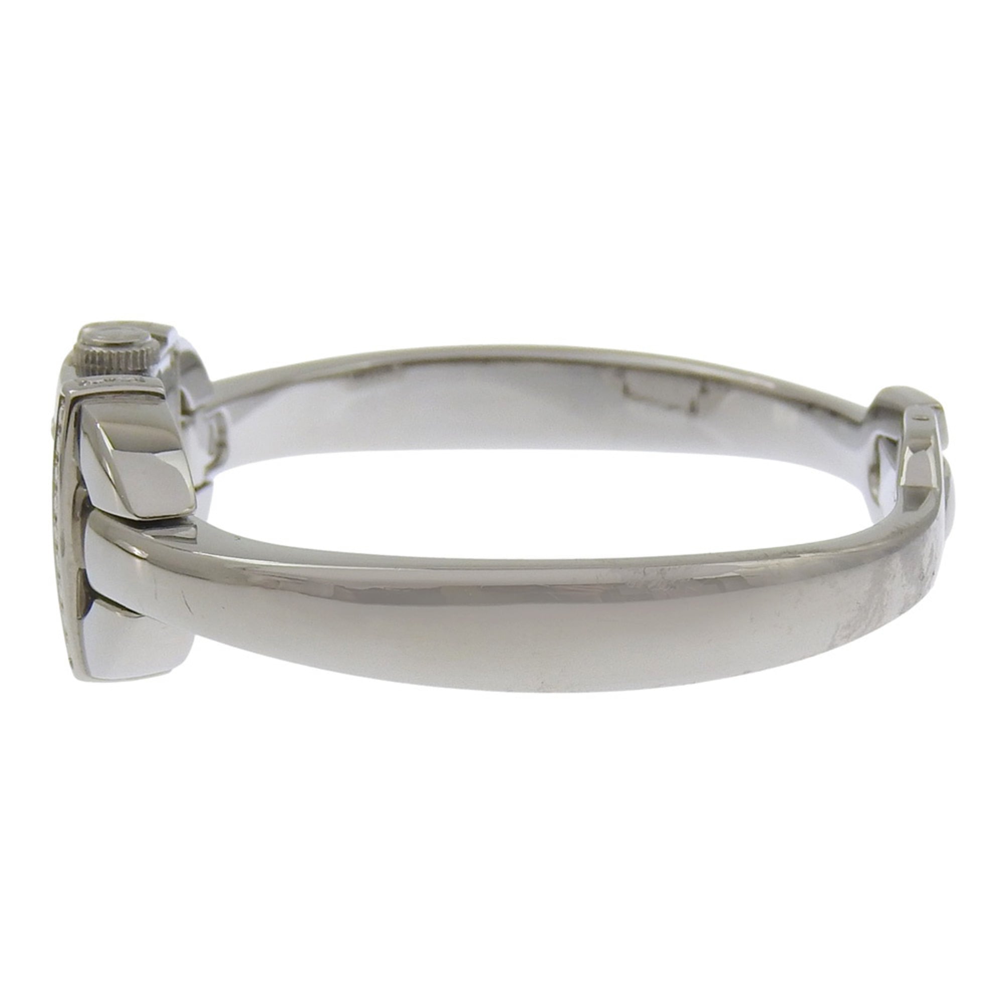 Gucci 6800L roestvrijstalen quartzhorloge met diamanten en analoge wijzerplaat met witte schelp-wijzerplaat voor dames