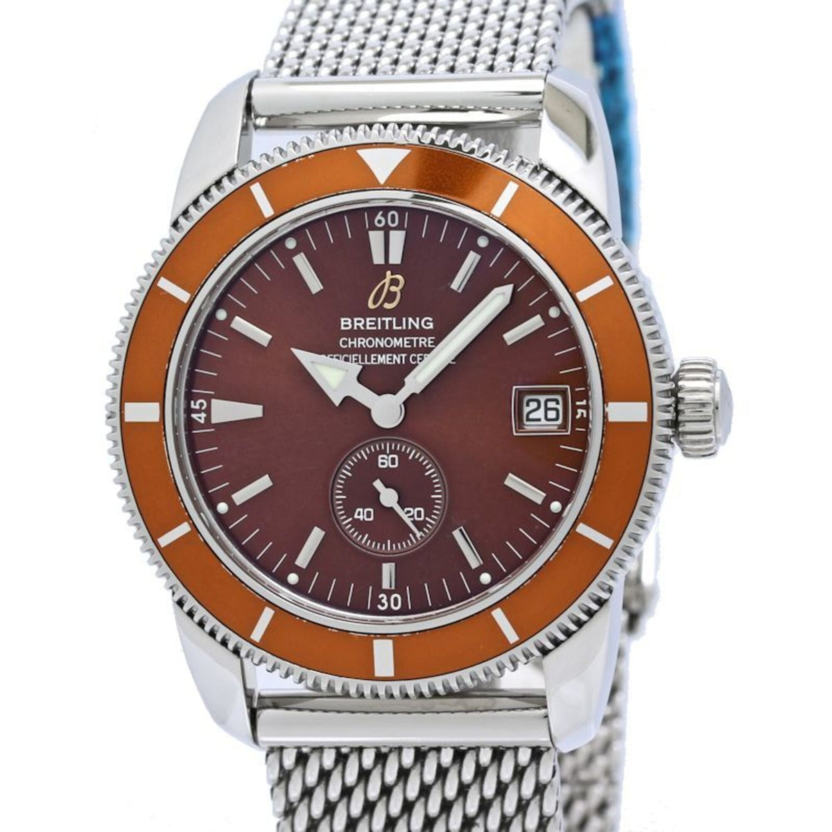 Breitling Superocean Heritage 38 Date A372Q43OCA A372Q43OCA A37320 Horloge met bruine wijzerplaat, 38 mm