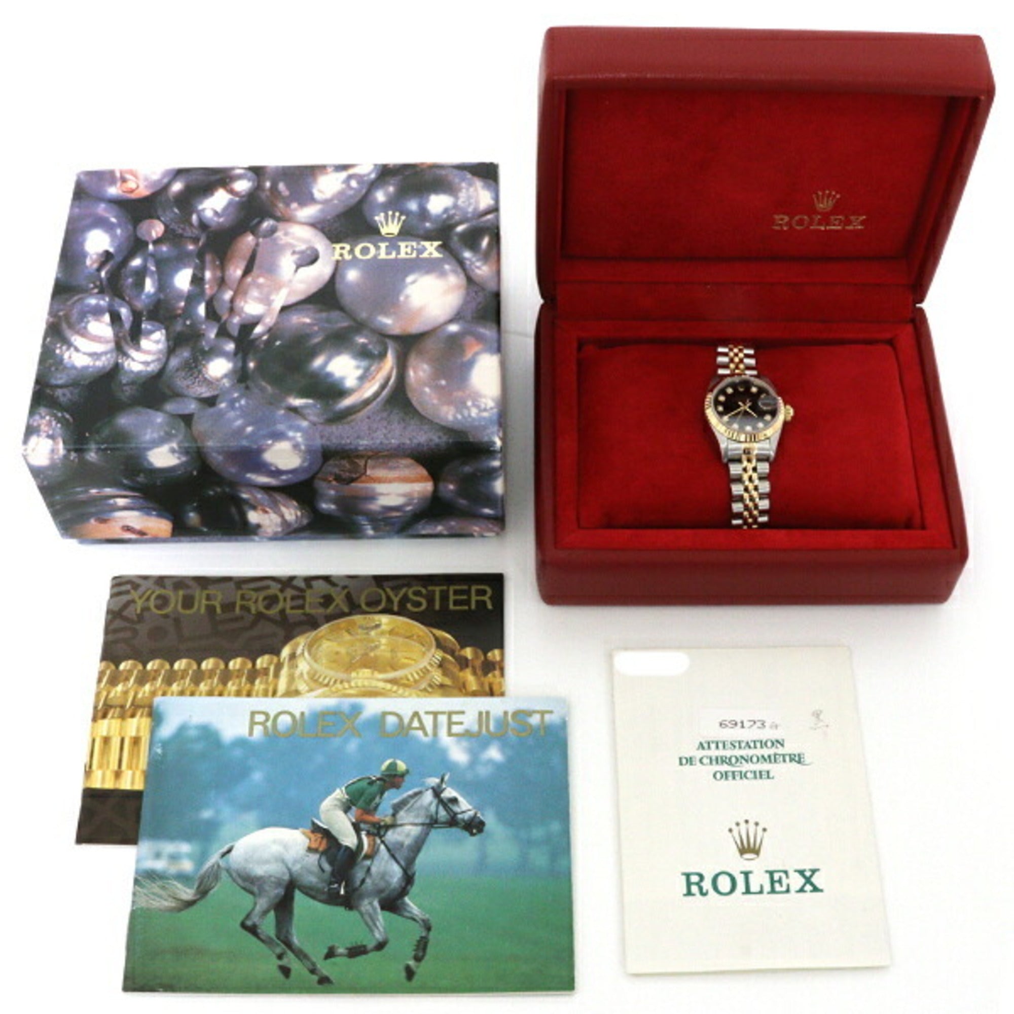 Rolex Datejust 69173G Black Dial 26mm Watch